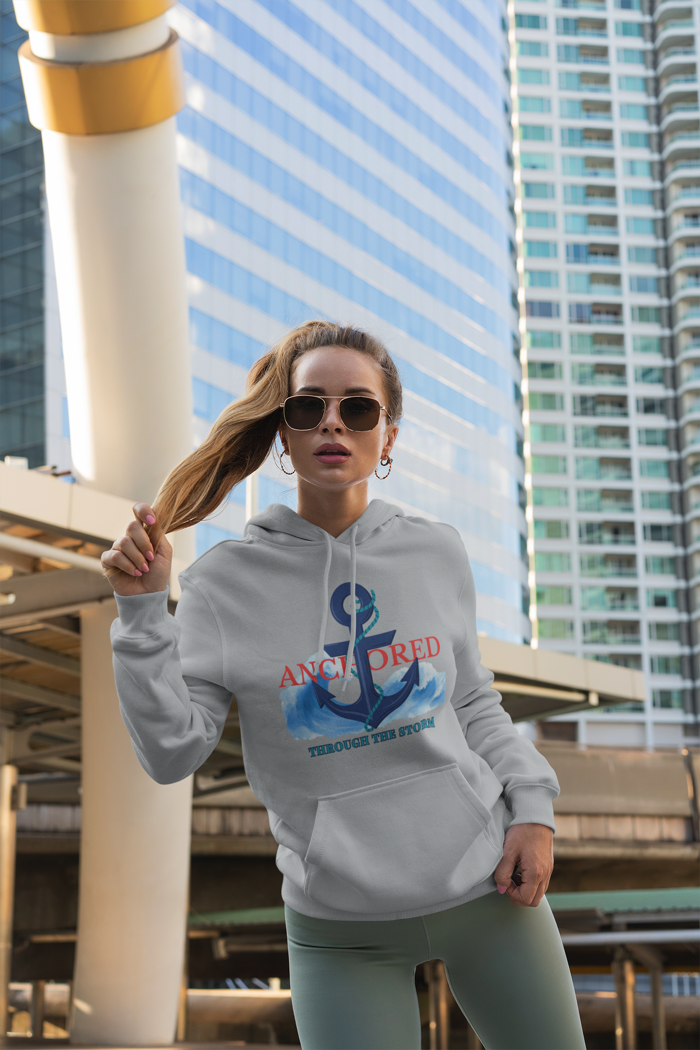 Anchored Through the Storm - Unisex Hoodie