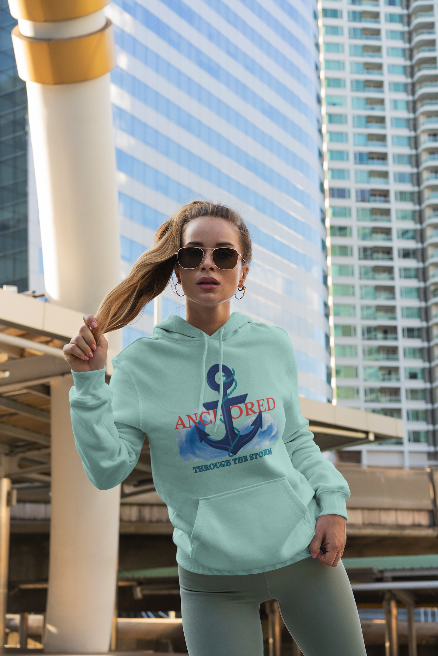 Anchored Through the Storm - Unisex Hoodie