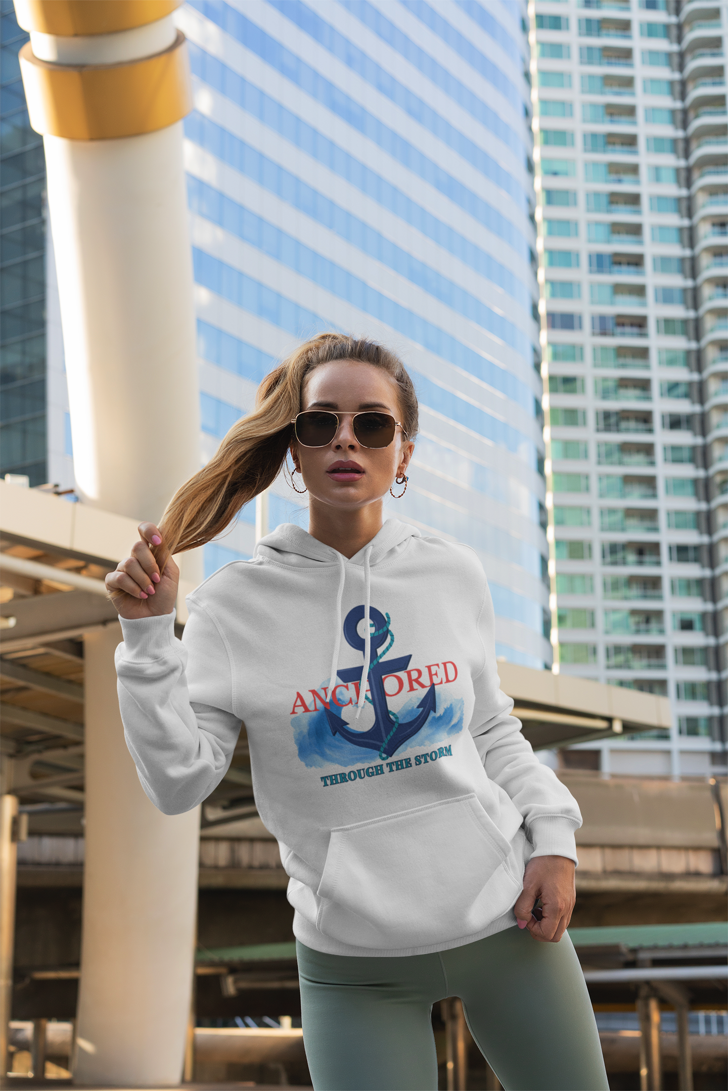 Anchored Through the Storm - Unisex Hoodie