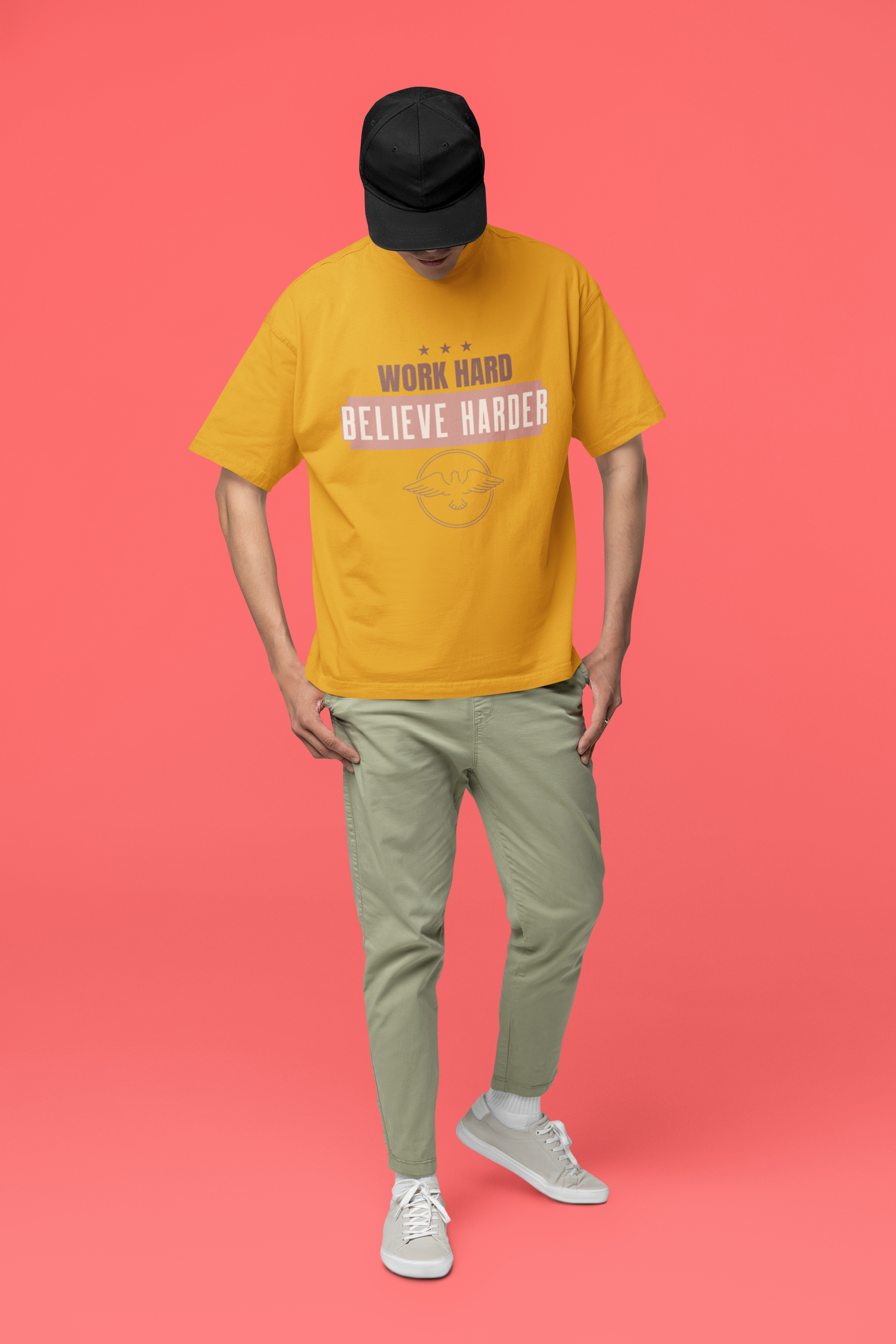Work Hard Believe Harder - Unisex Oversized Classic T-Shirt