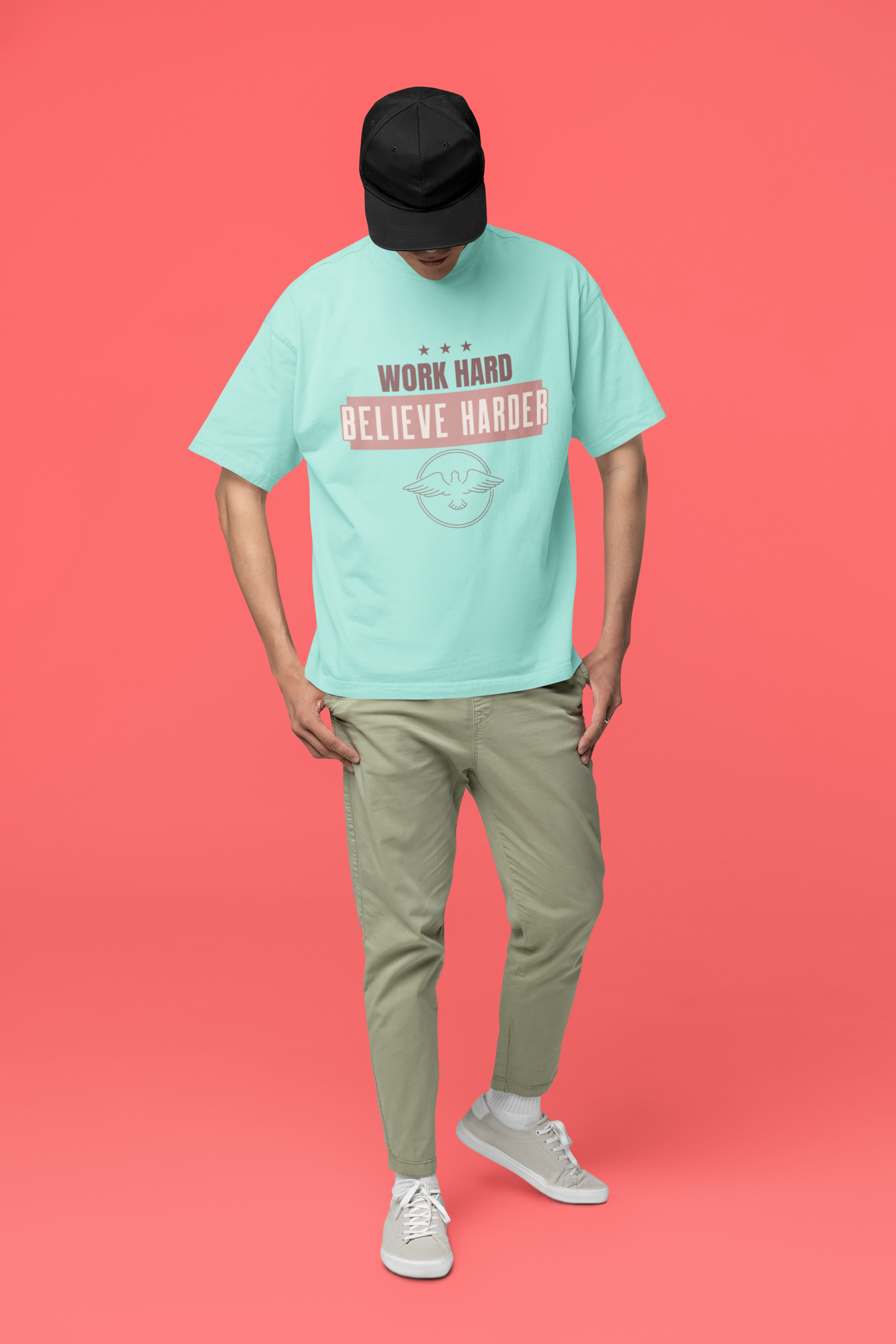 Work Hard Believe Harder - Unisex Oversized Classic T-Shirt