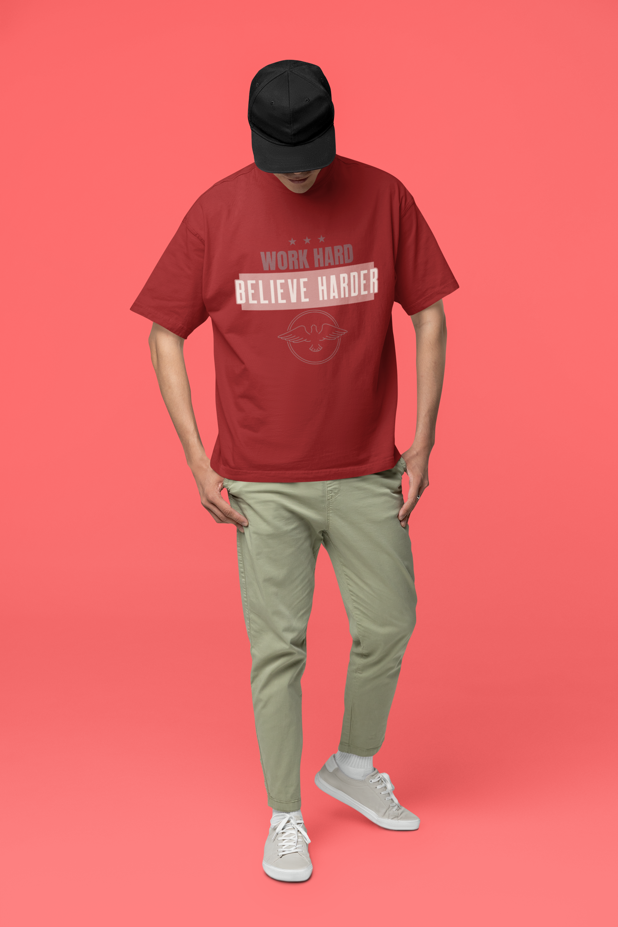 Work Hard Believe Harder - Unisex Oversized Classic T-Shirt
