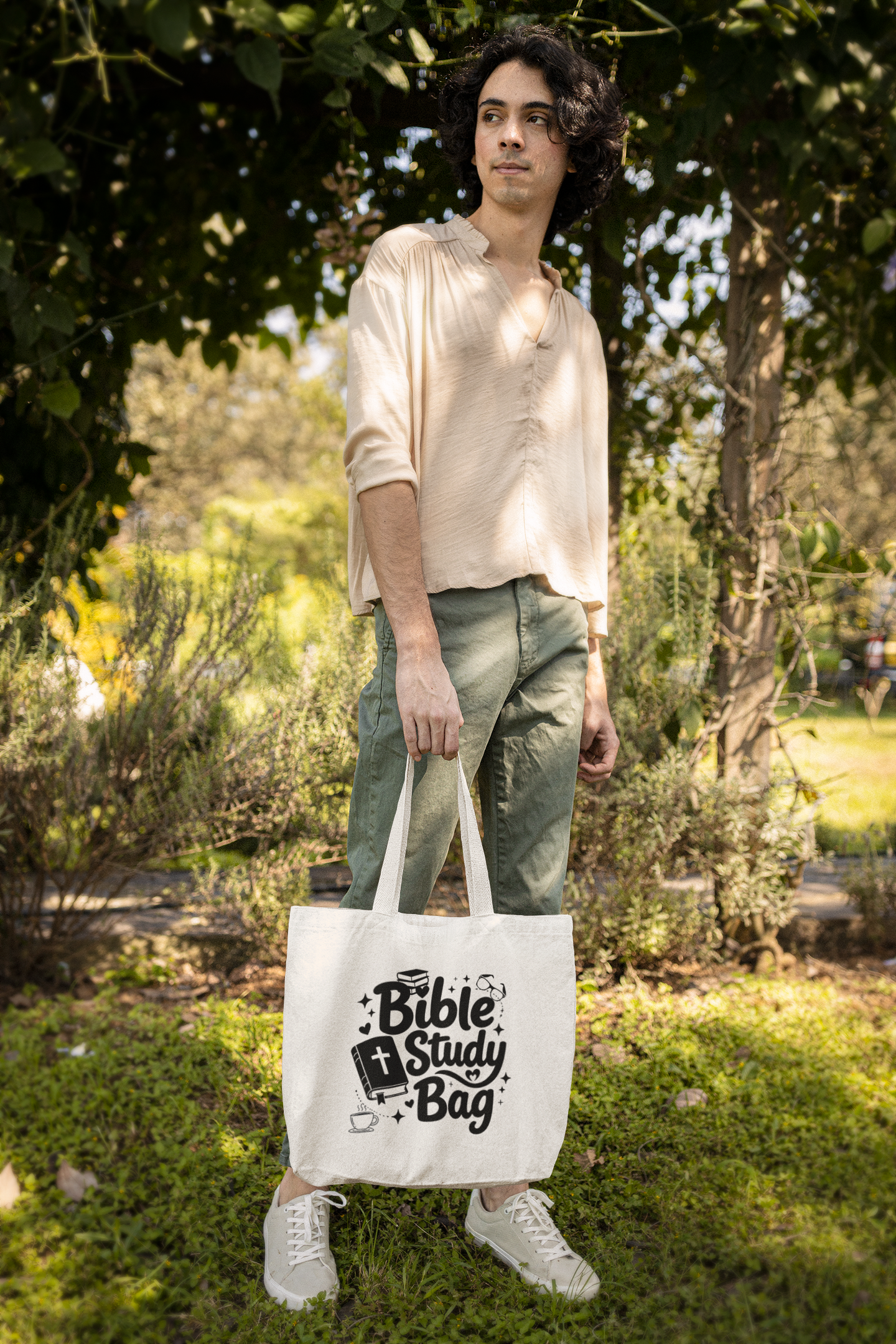 Bible Study Bag D1 - Essential Signature Tote Bag (with Zipper)