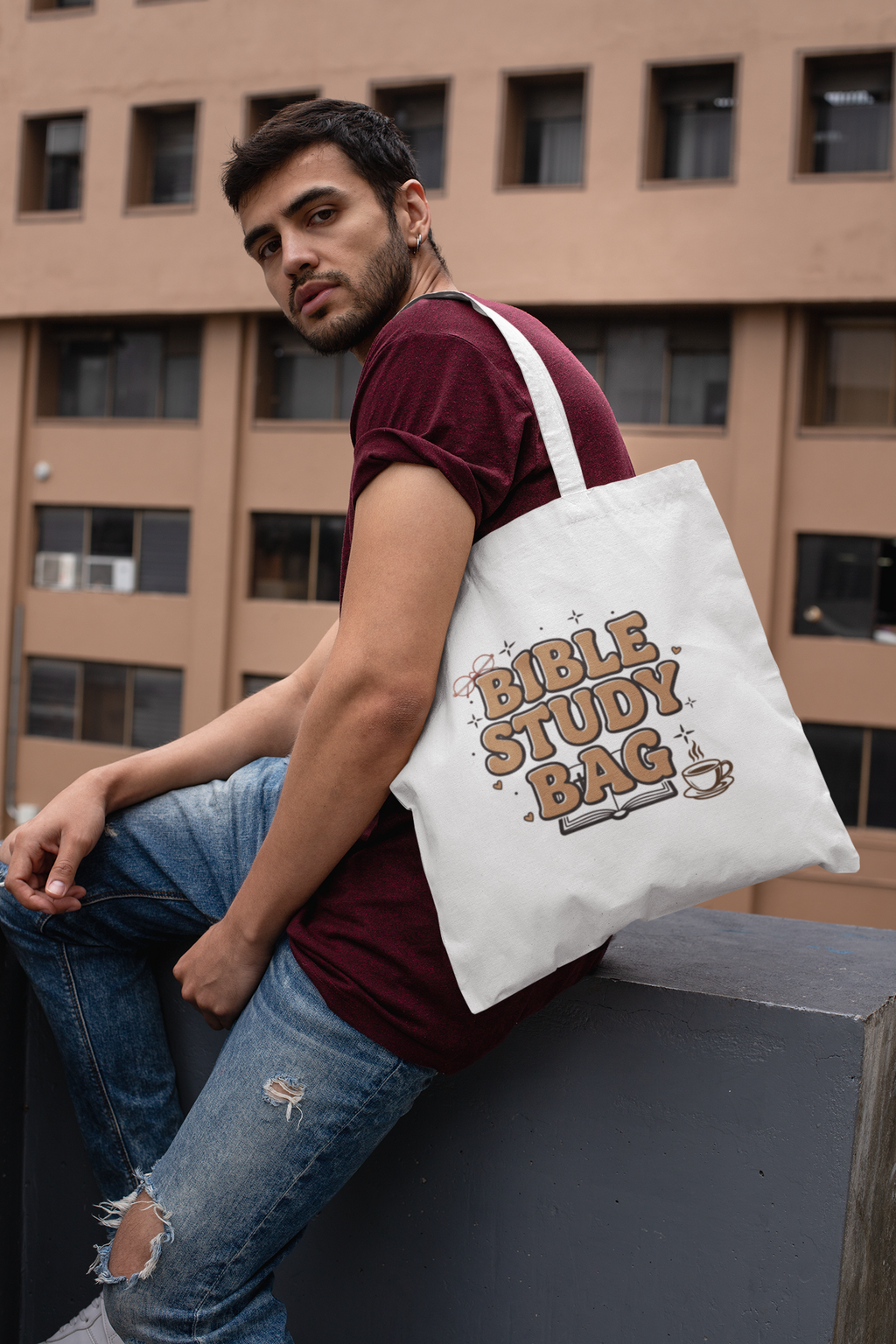 Bible Study Bag D2 - Essential Signature Tote Bag (with Zipper)