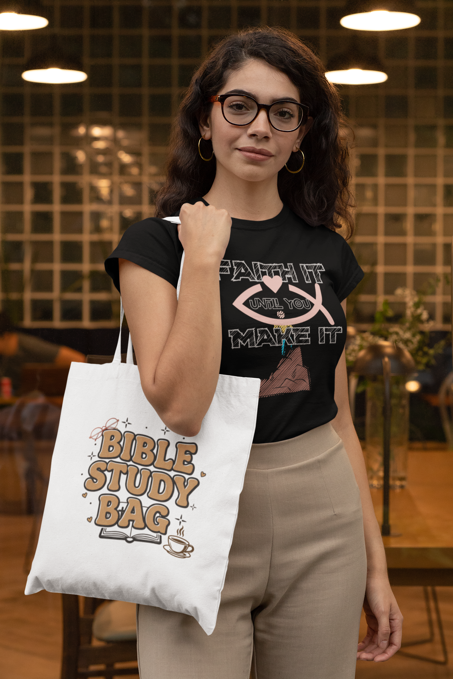 Bible Study Bag D2 - Essential Signature Tote Bag (with Zipper)