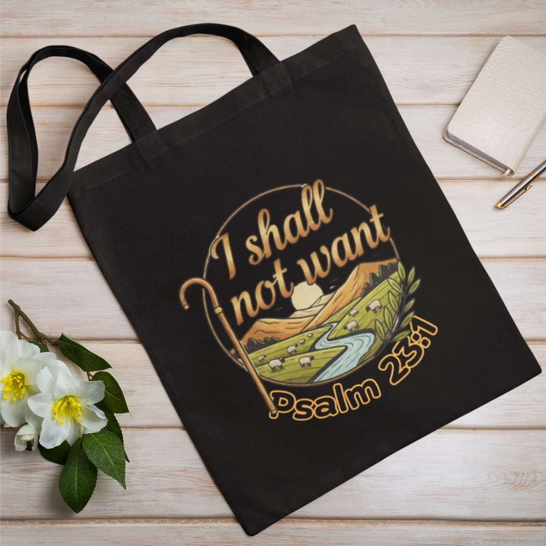 I Shall Not Want - Essential Signature Tote Bag (with Zipper)