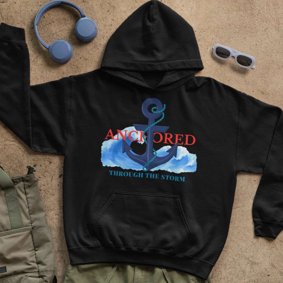 Anchored Through the Storm - Unisex Hoodie