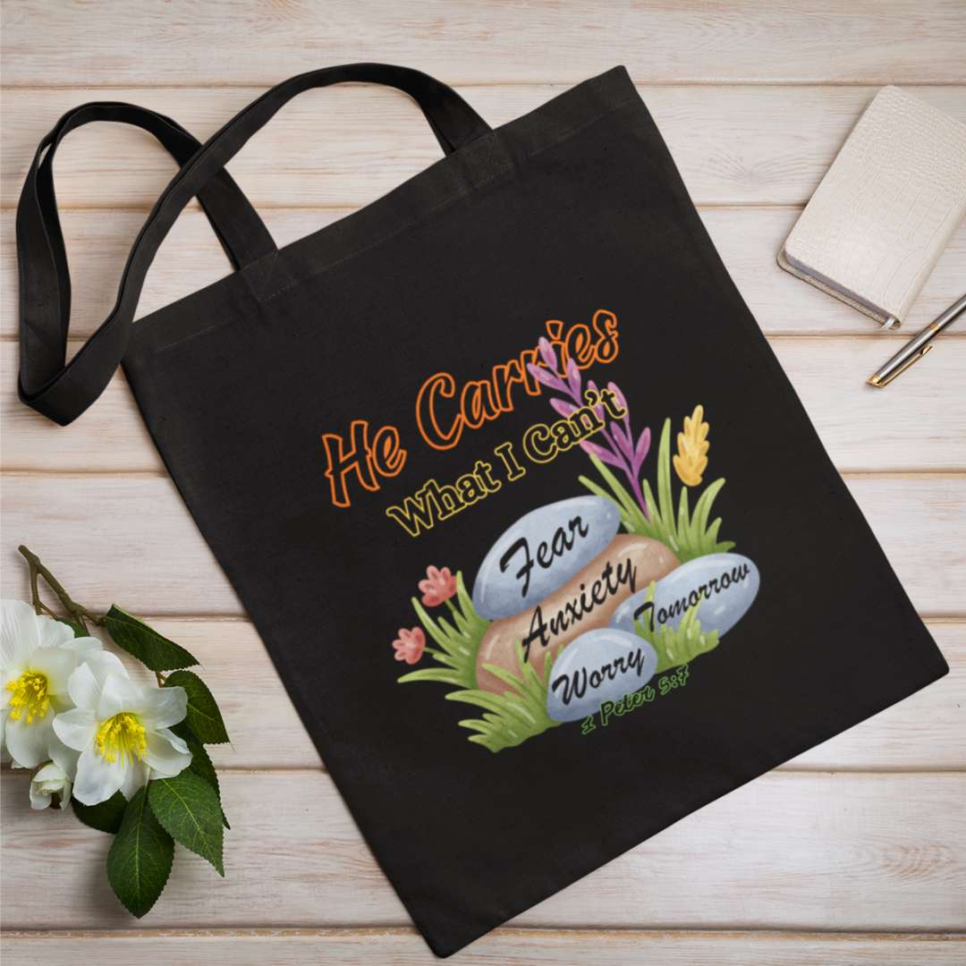 He Carries What I Can't - Essential Signature Tote Bag (with Zipper)