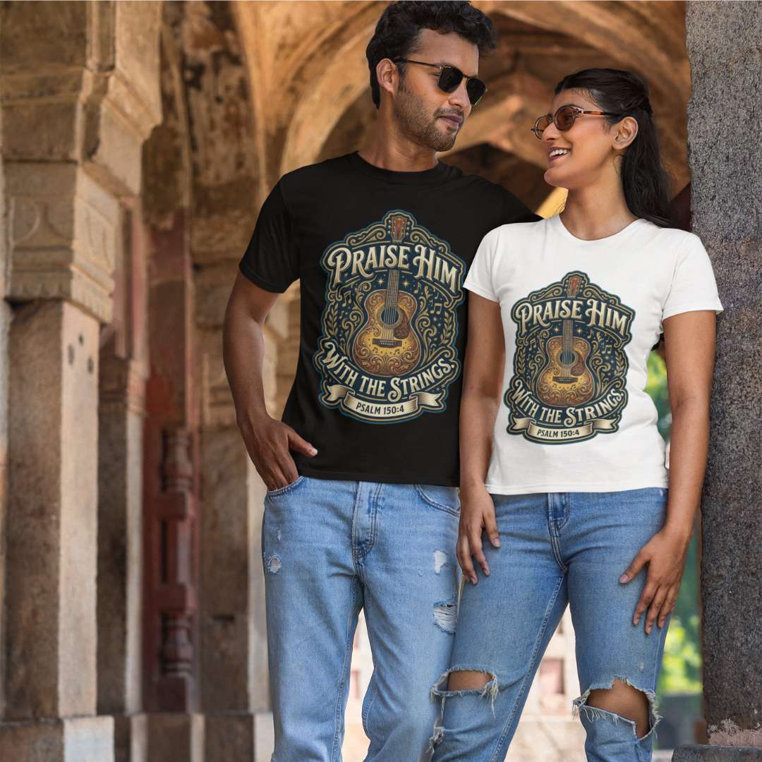 Praise Him With the Strings - Unisex Supima T-Shirt