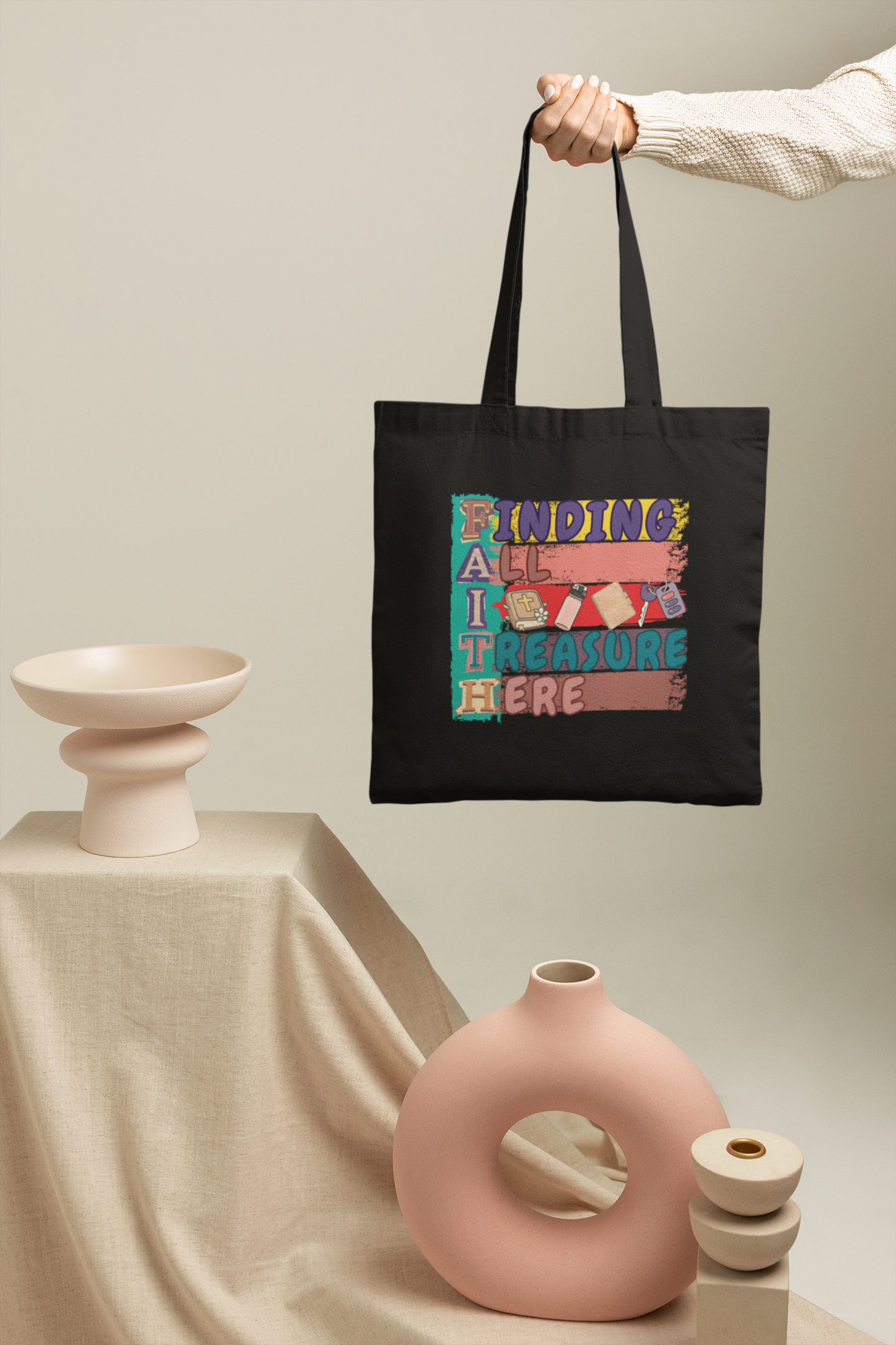 FAITH - Essential Signature Tote Bag (with Zipper)