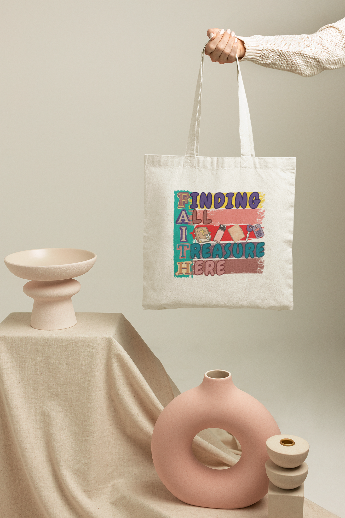 FAITH - Essential Signature Tote Bag (with Zipper)