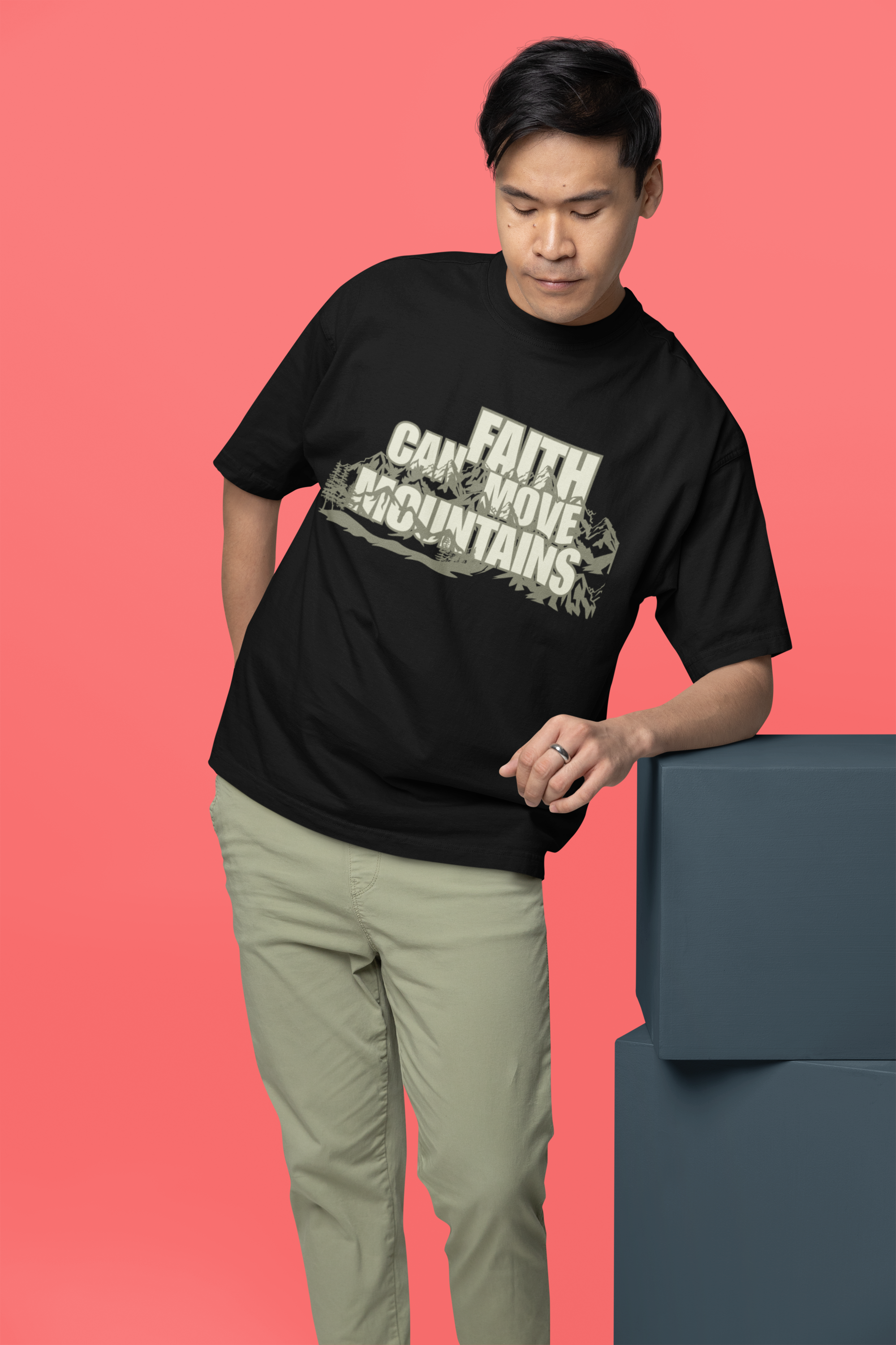 Faith Moves Mountains - Unisex Oversized Classic T-Shirt