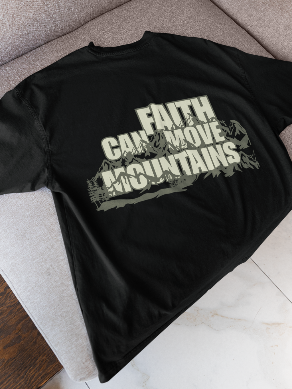 Faith Moves Mountains - Unisex Oversized Classic T-Shirt