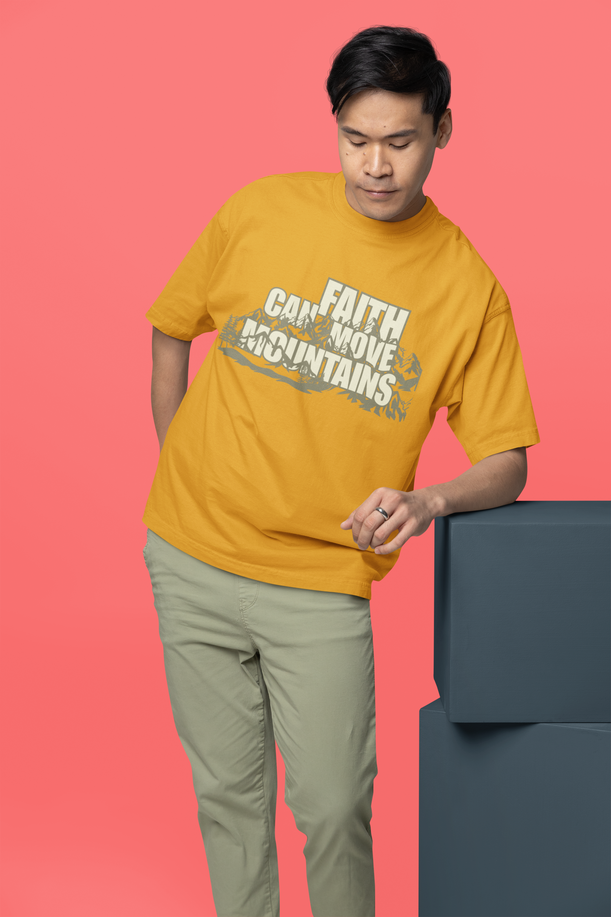 Faith Moves Mountains - Unisex Oversized Classic T-Shirt
