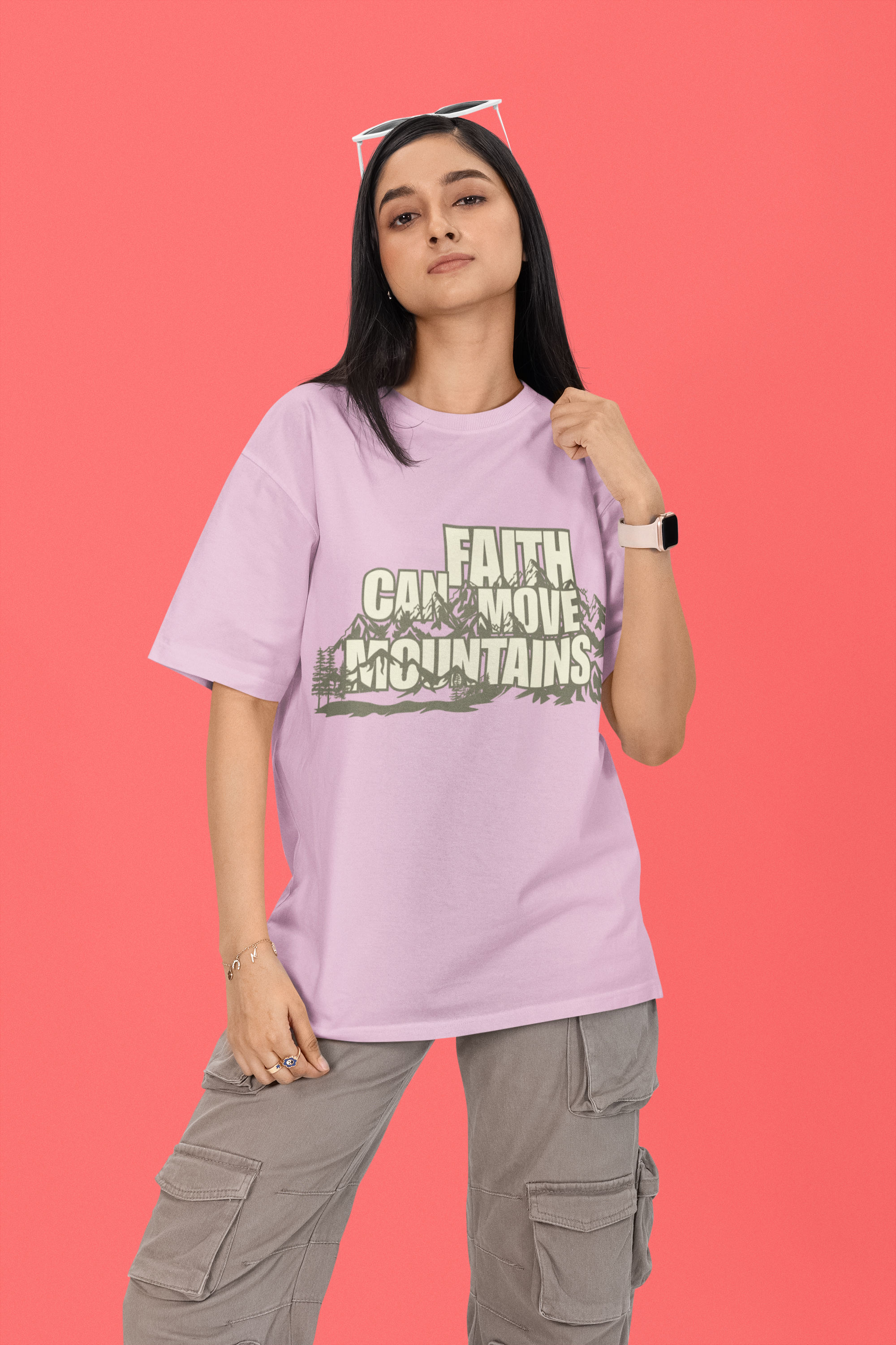 Faith Moves Mountains - Unisex Oversized Classic T-Shirt