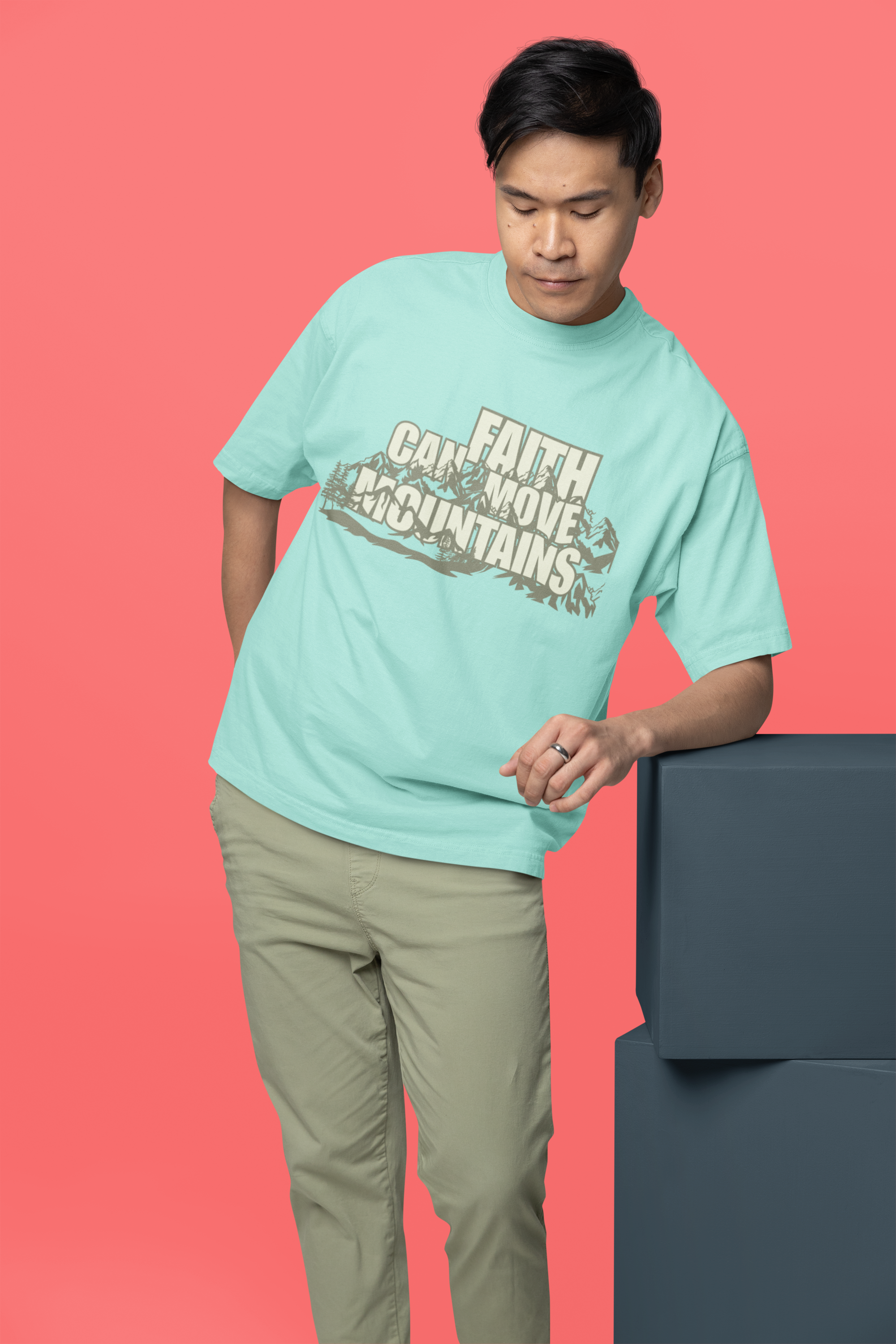 Faith Moves Mountains - Unisex Oversized Classic T-Shirt