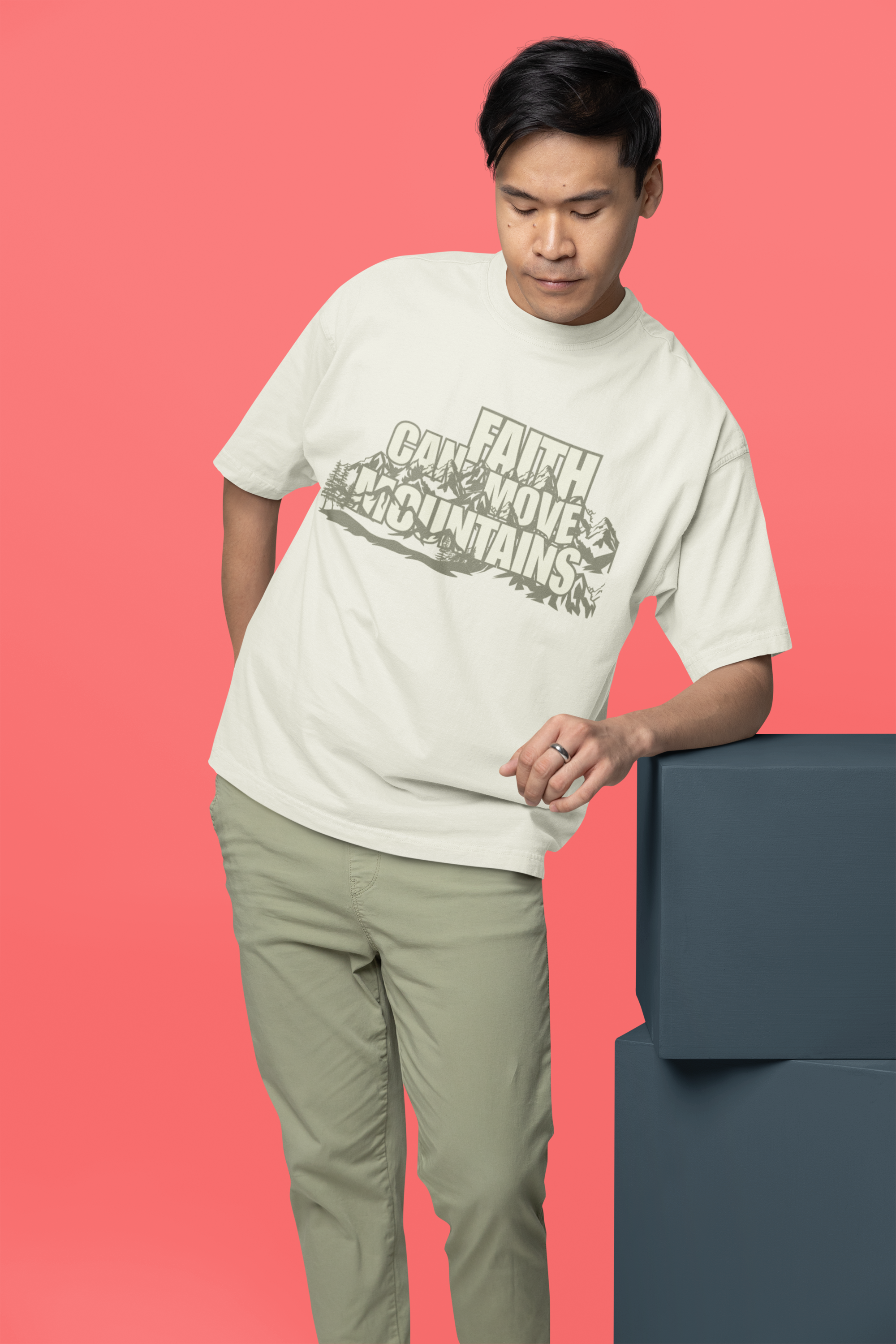 Faith Moves Mountains - Unisex Oversized Classic T-Shirt