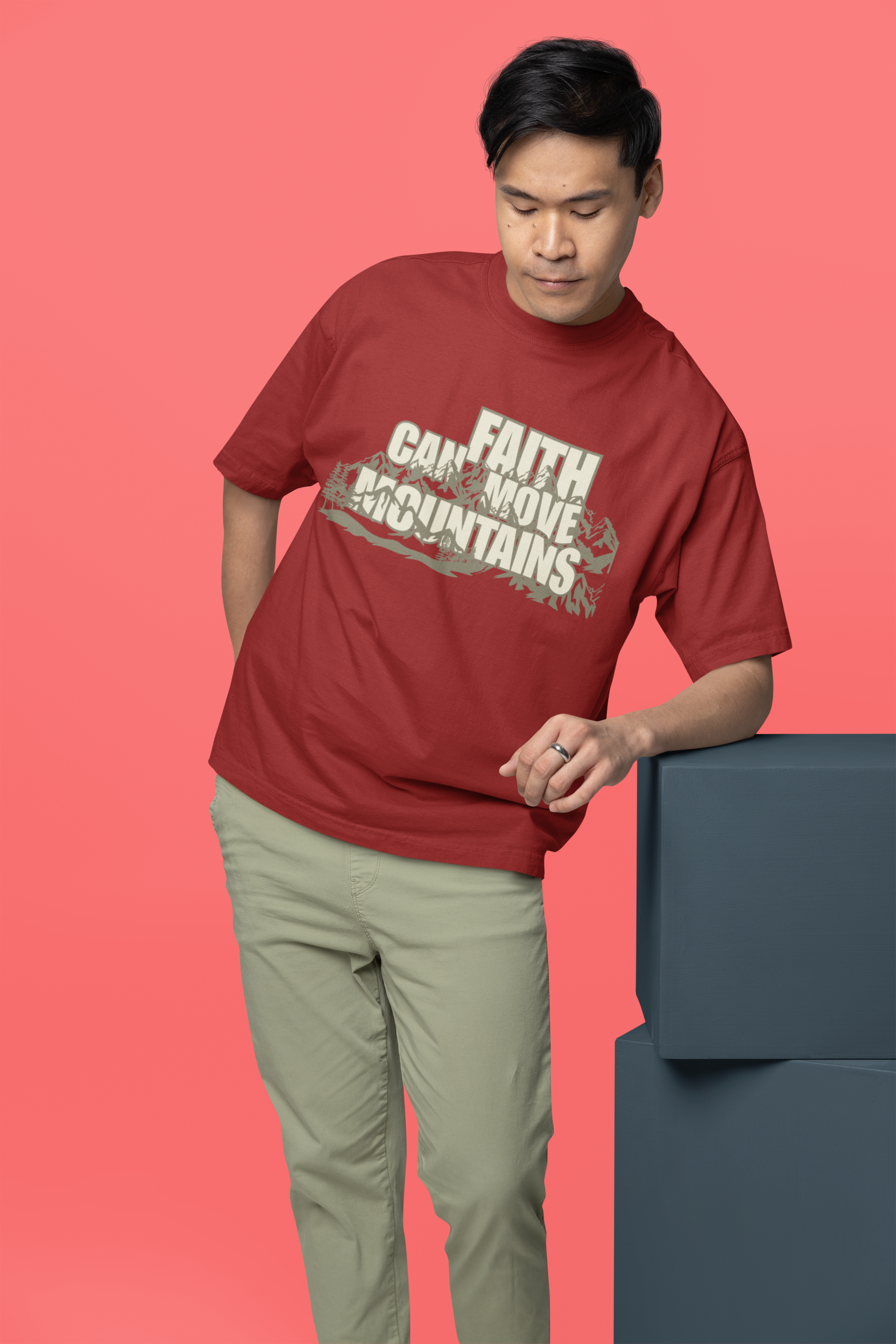 Faith Moves Mountains - Unisex Oversized Classic T-Shirt