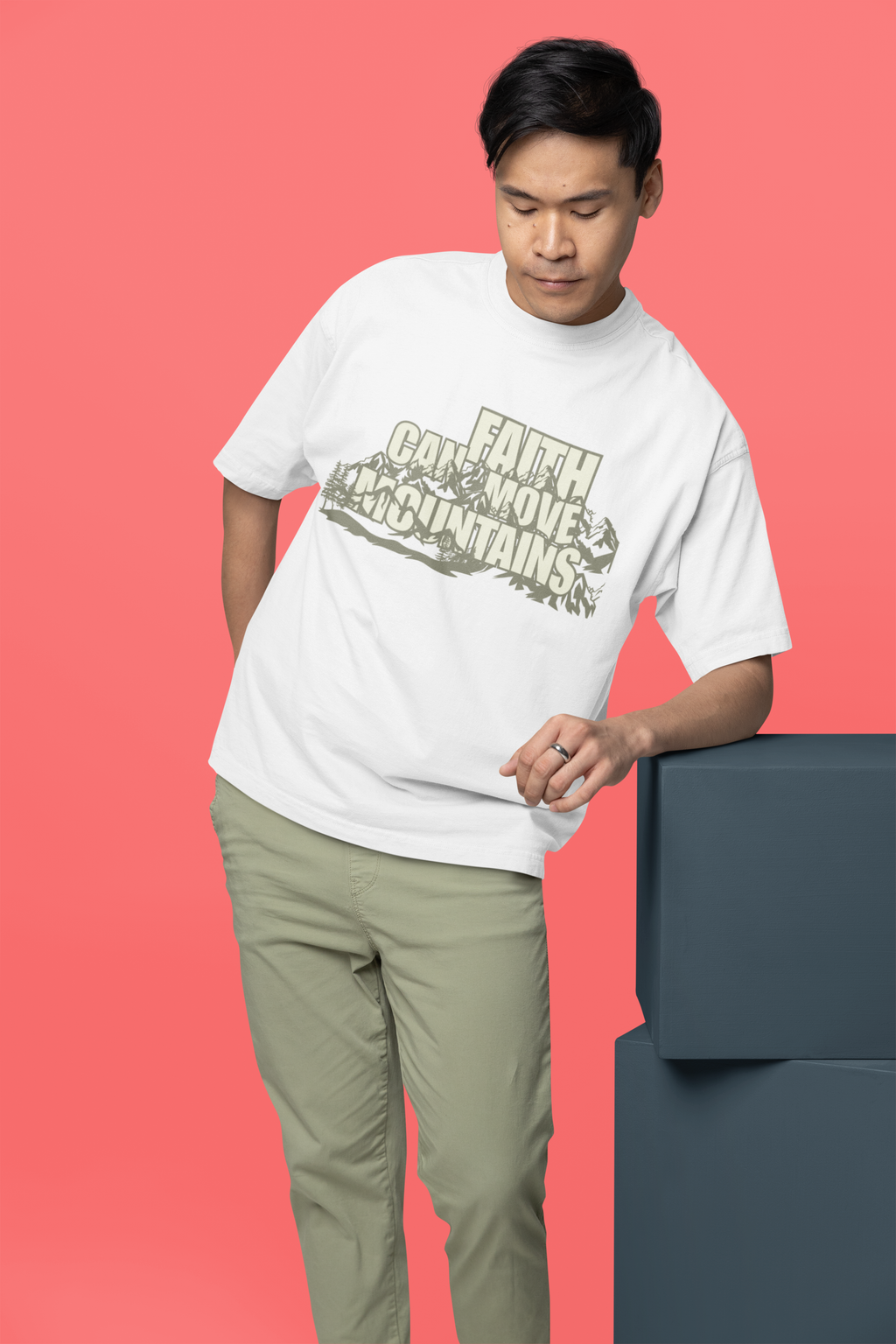 Faith Moves Mountains - Unisex Oversized Classic T-Shirt