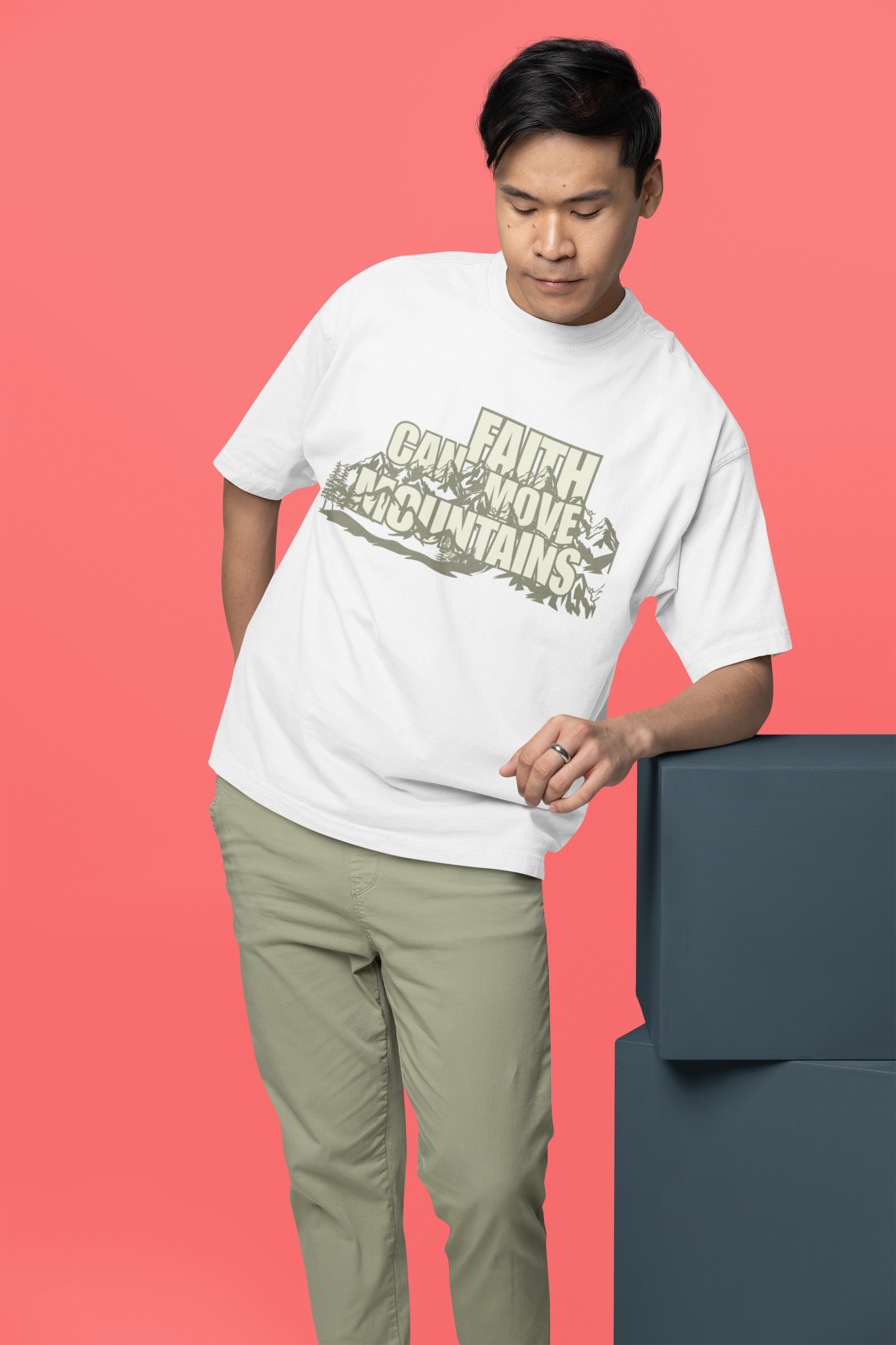 Faith Moves Mountains - Unisex Oversized Classic T-Shirt