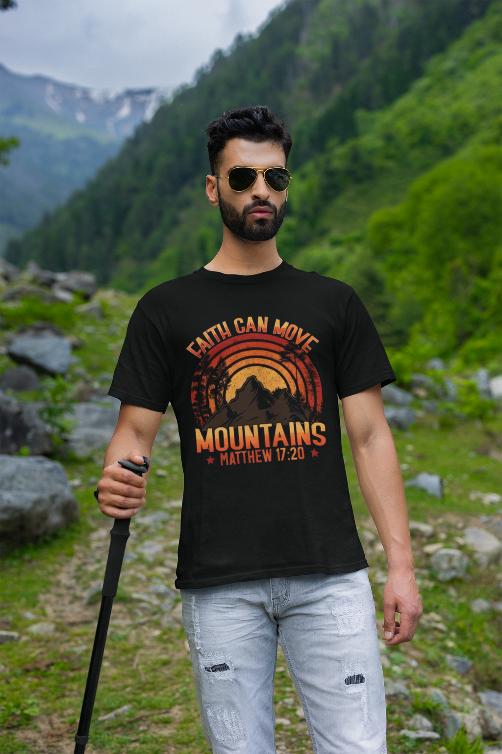 Faith Can Move Mountains - Unisex Supima T-Shirt