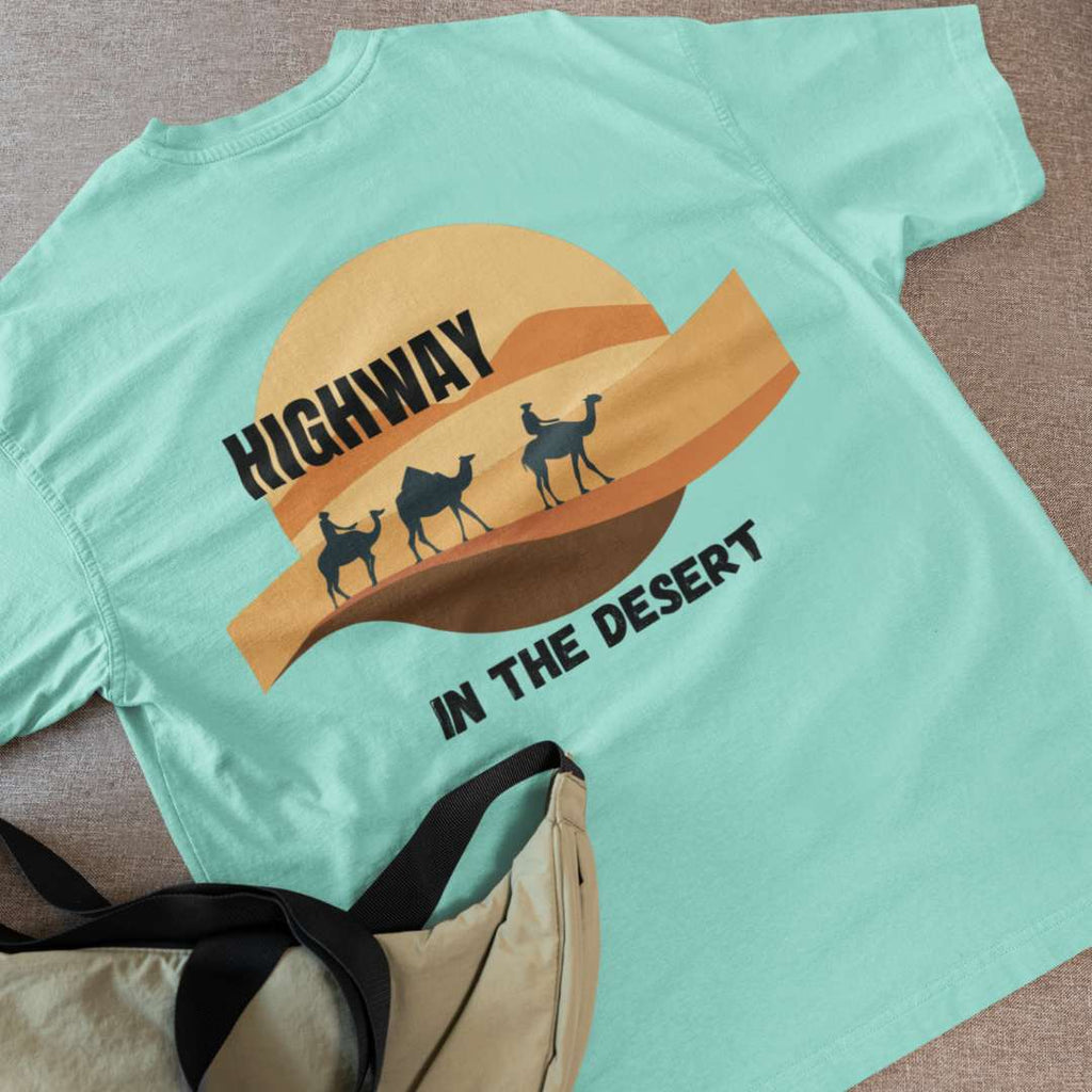 Highway in the Desert - Unisex Oversized Classic T-Shirt