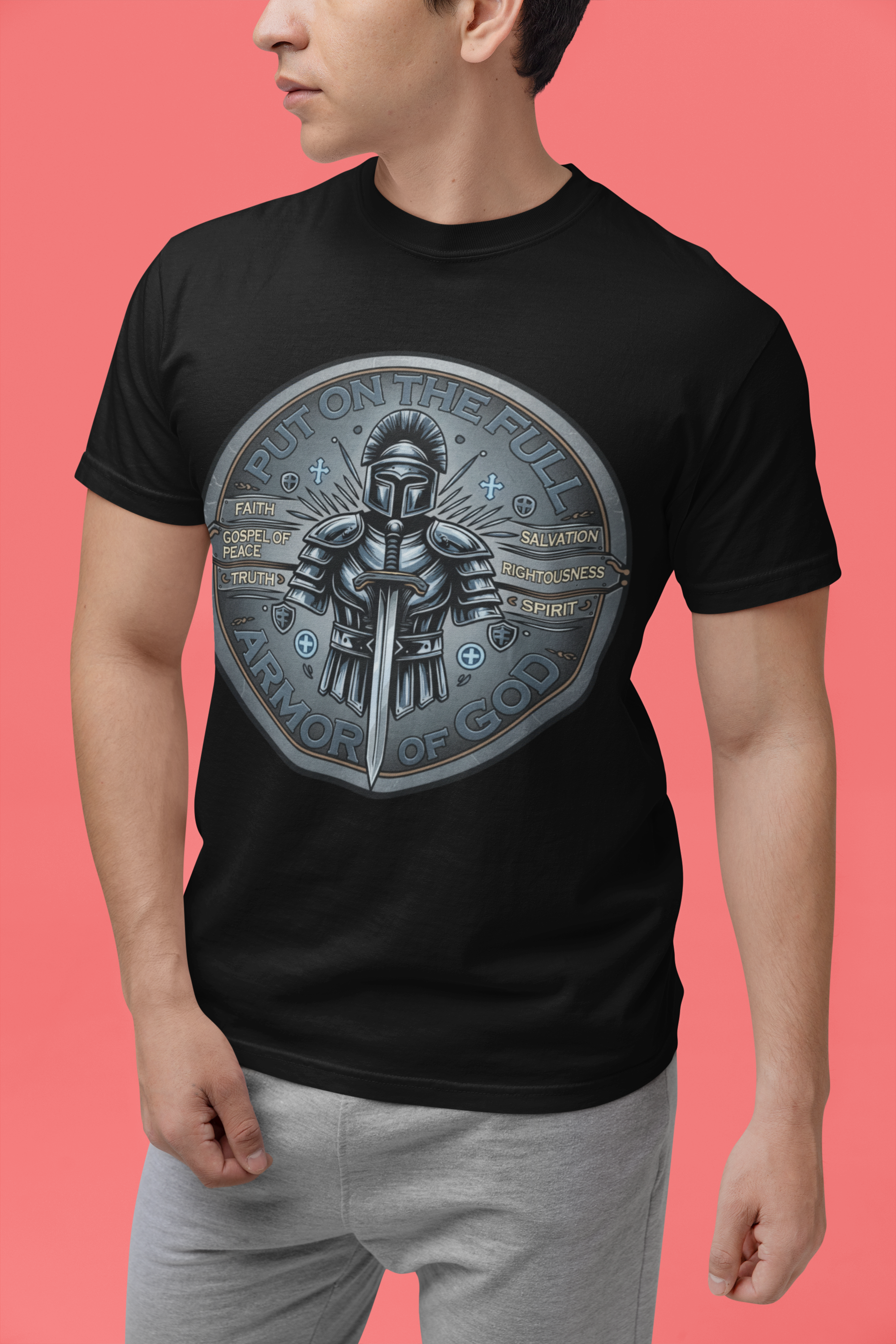 Put on the Full Armor of God - D3 - Unisex Supima T-Shirt