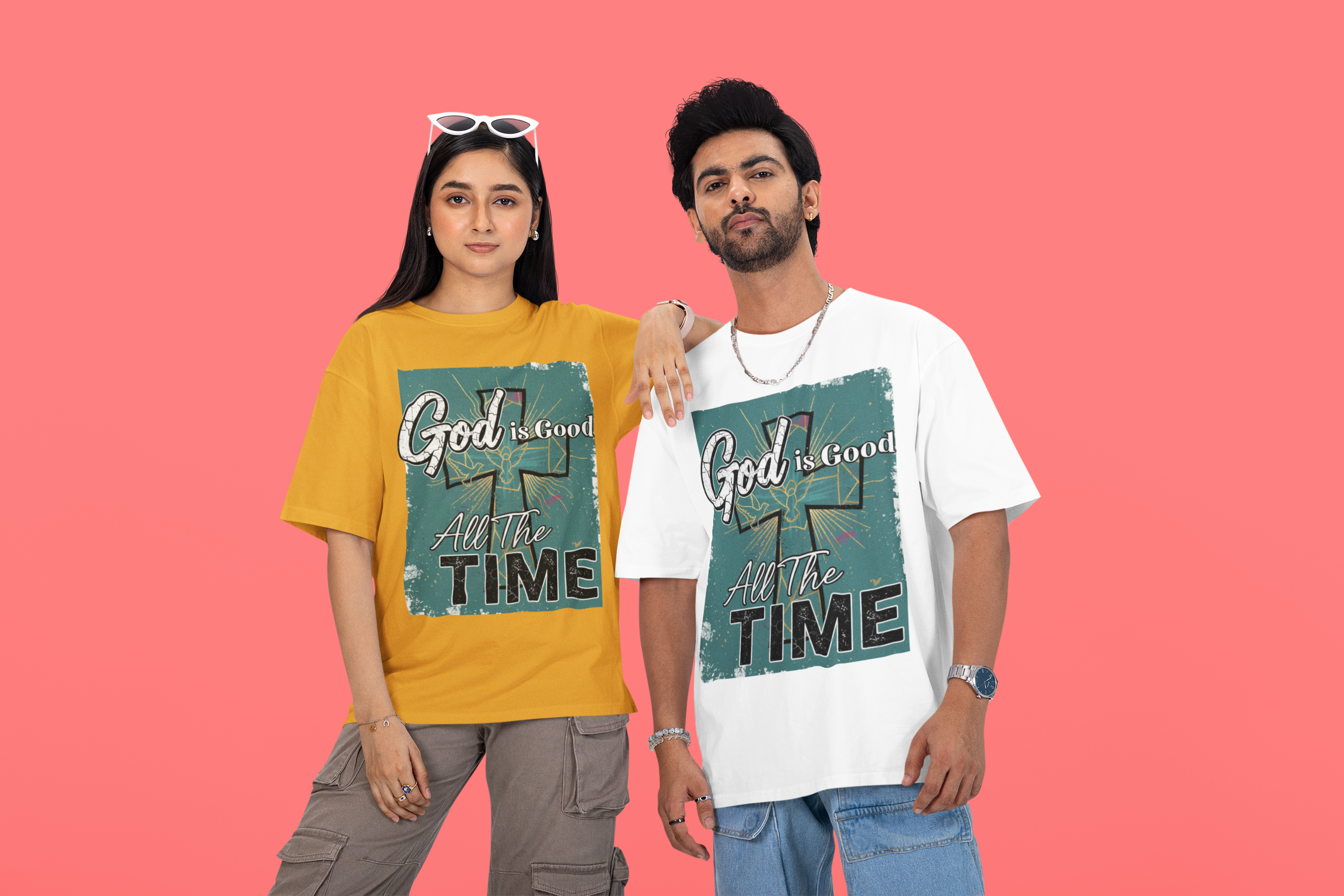God is Good All the Time - D2 - Unisex Oversized Classic T-Shirt