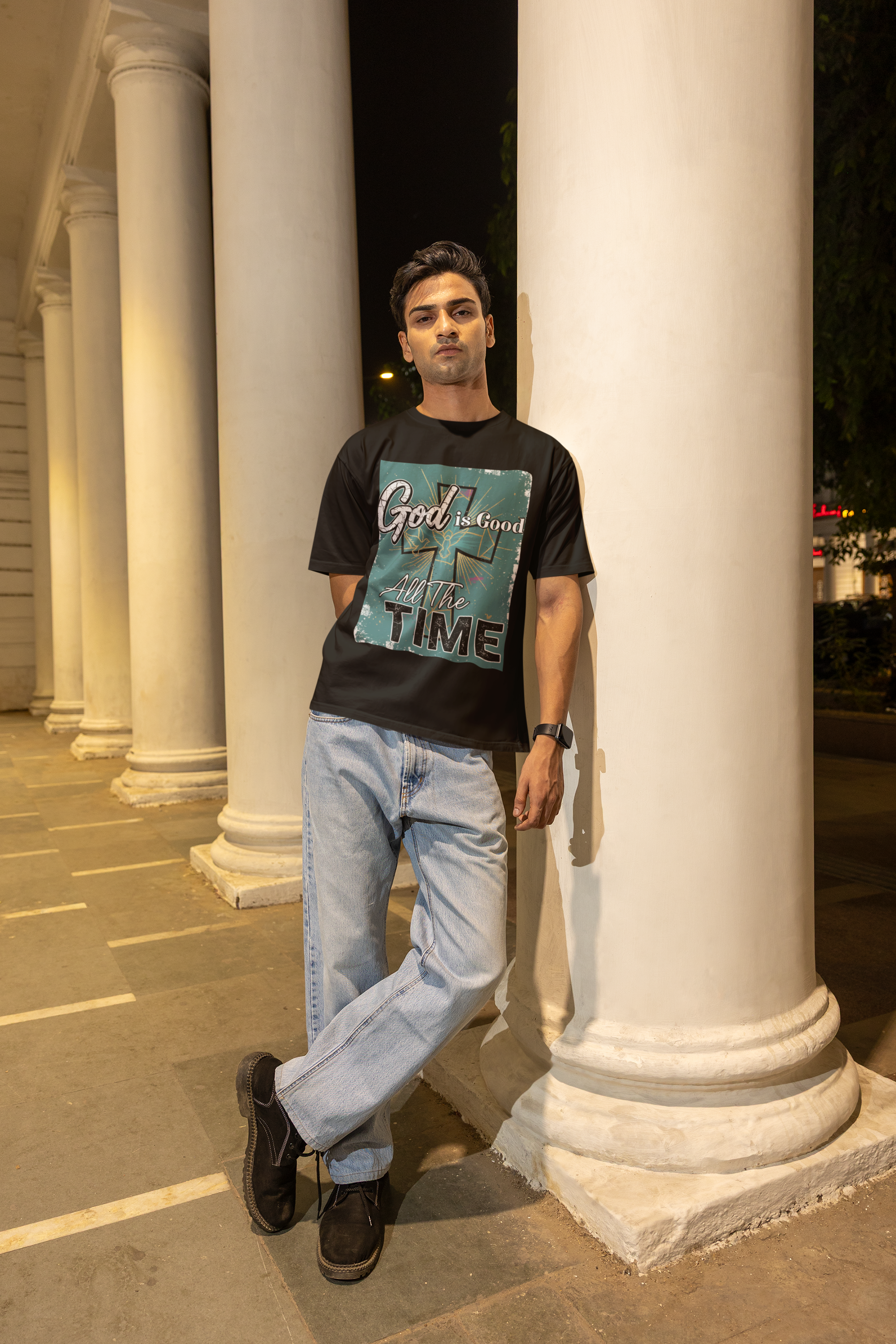 God is Good All the Time - D2 - Unisex Oversized Classic T-Shirt