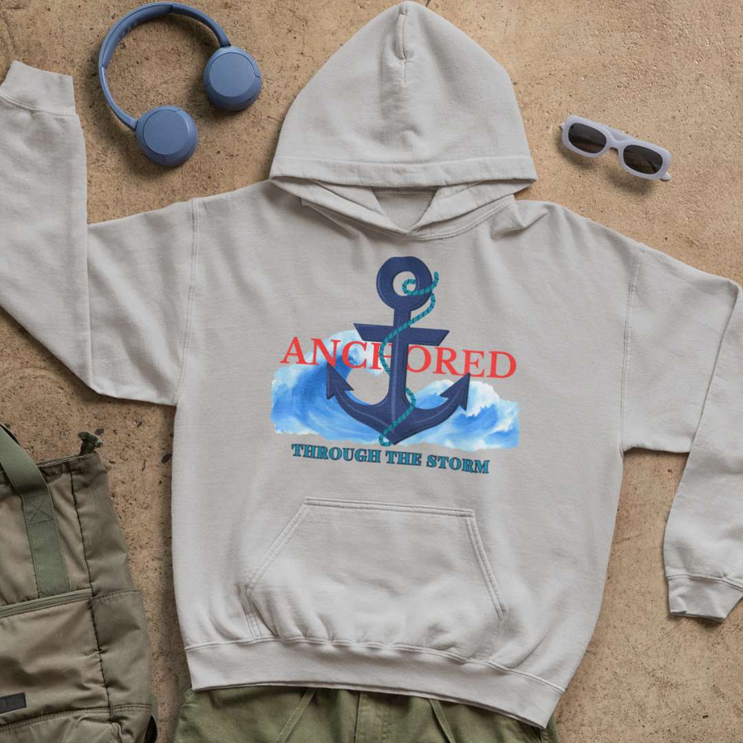 Anchored Through the Storm - Unisex Hoodie