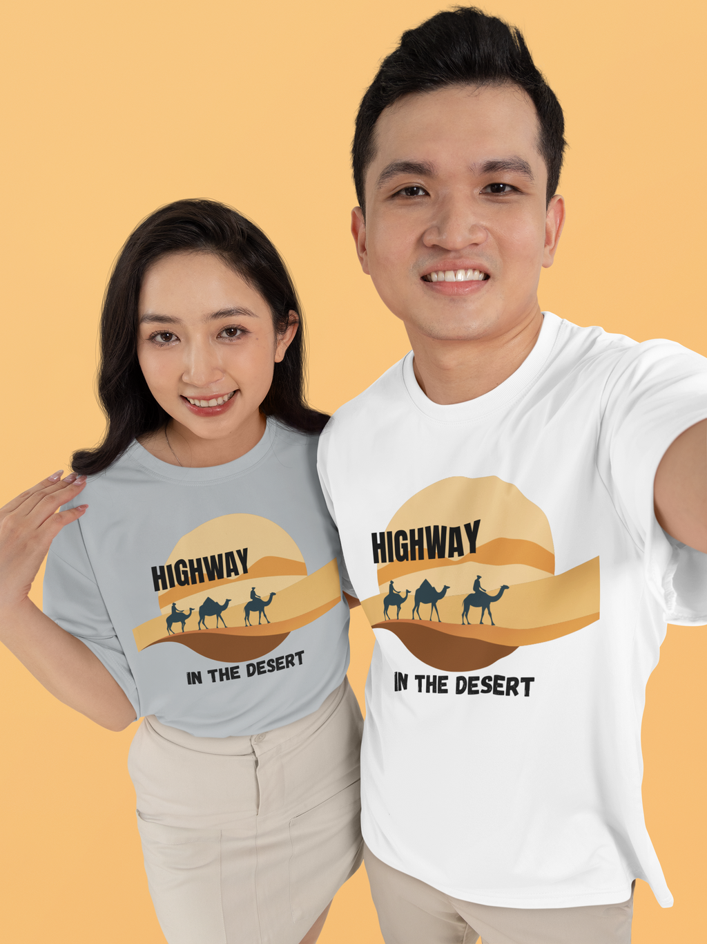 Highway in the Desert - Unisex Oversized Classic T-Shirt