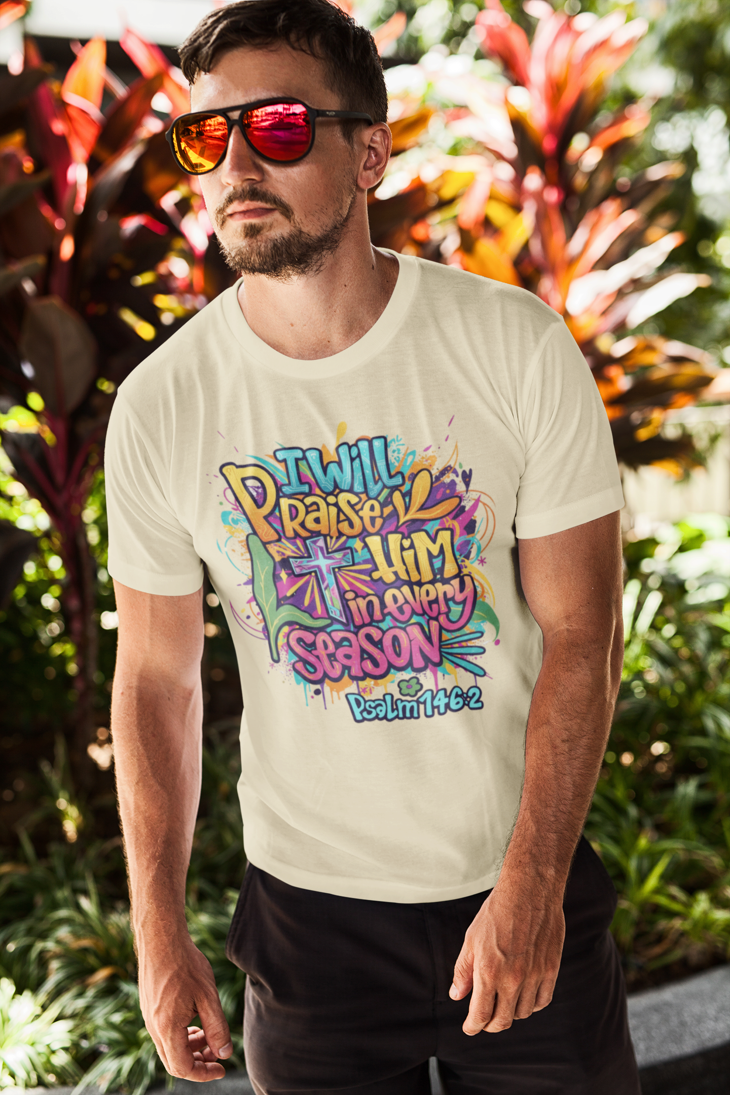 I Will Praise Him in Every Season - Unisex Supima T-Shirt