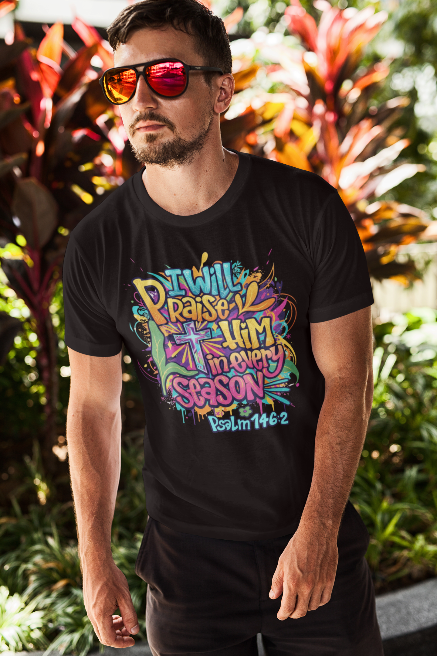 I Will Praise Him in Every Season - Unisex Supima T-Shirt