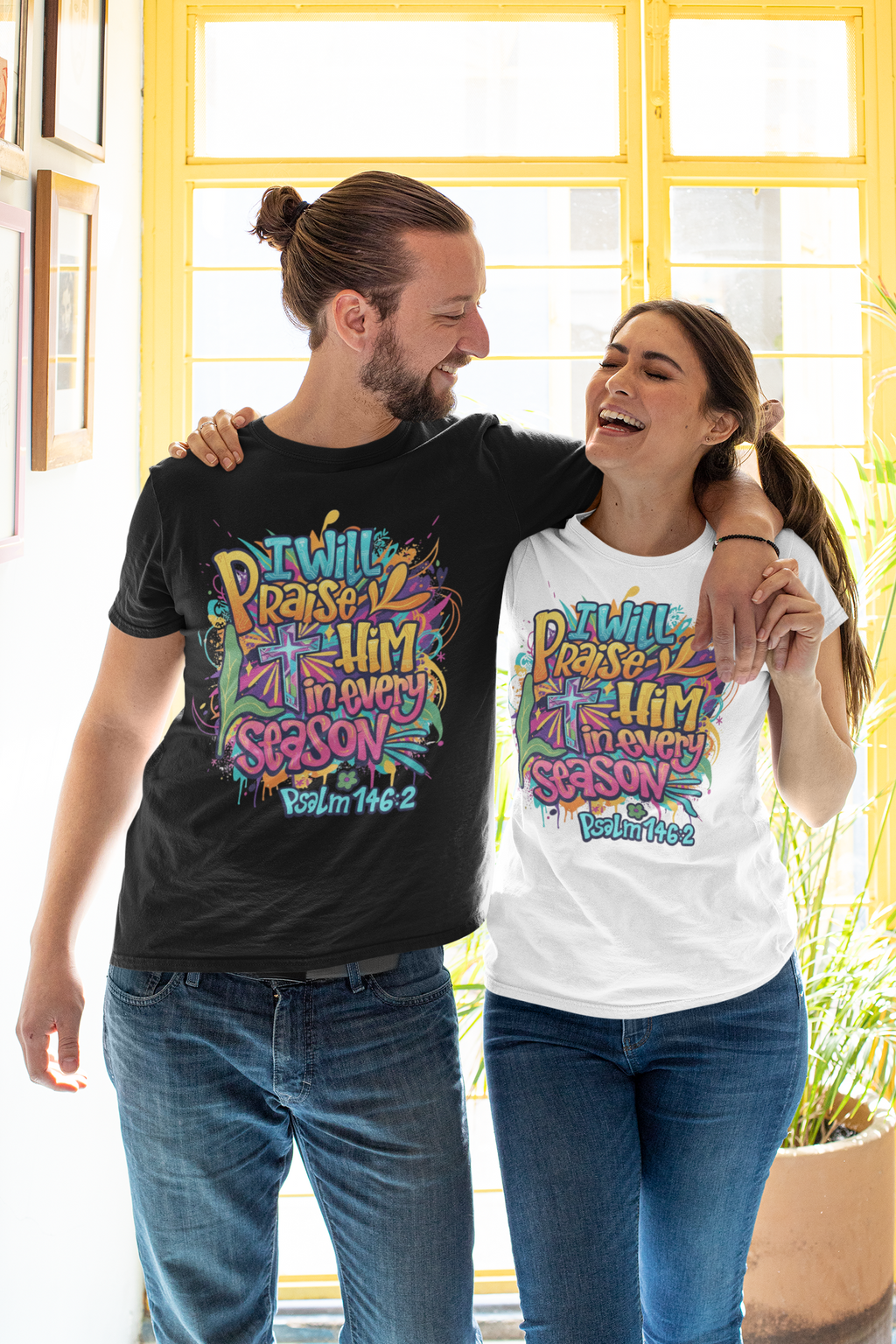 I Will Praise Him in Every Season - Unisex Supima T-Shirt