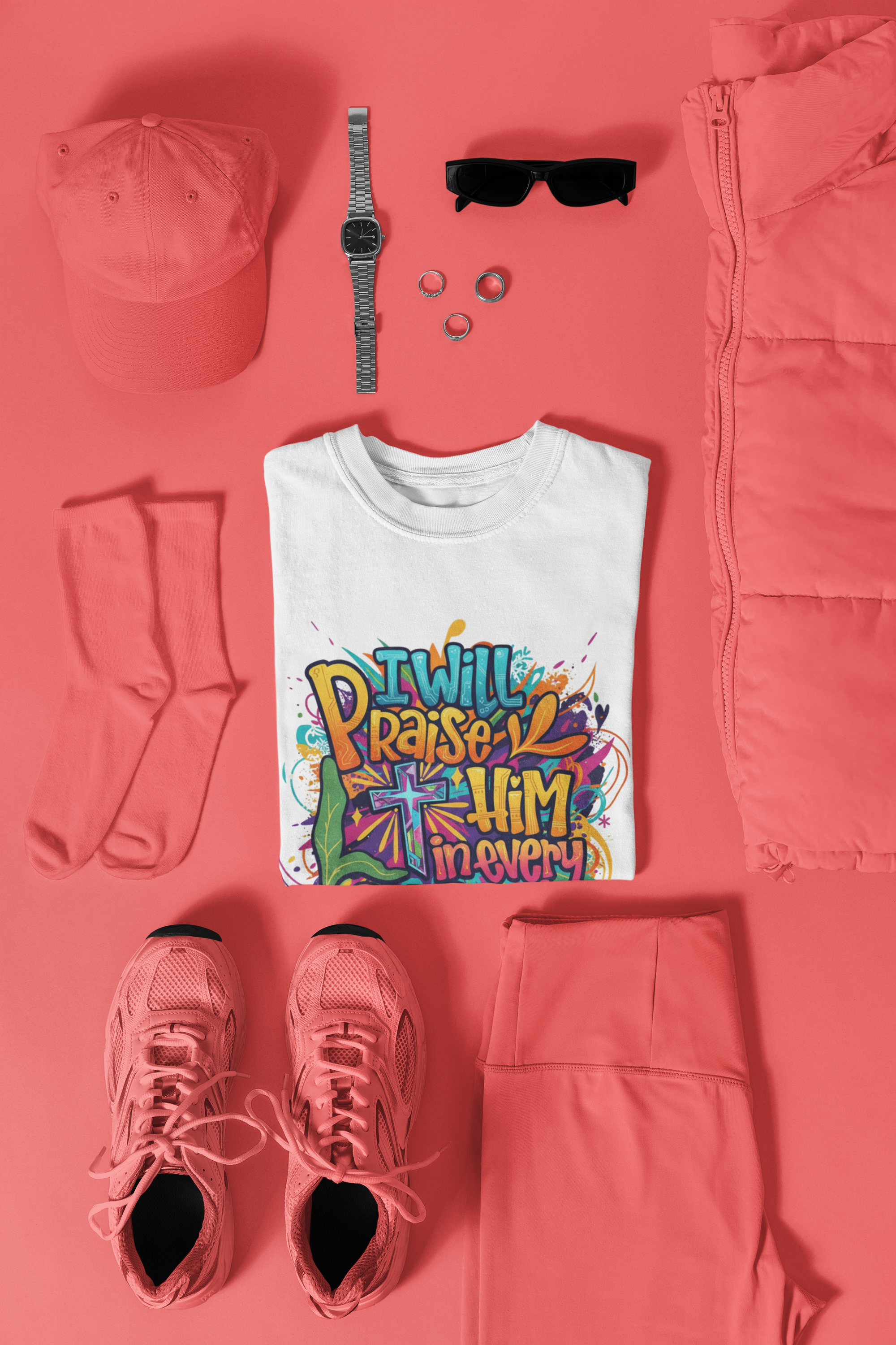 I Will Praise Him in Every Season - Unisex Supima T-Shirt
