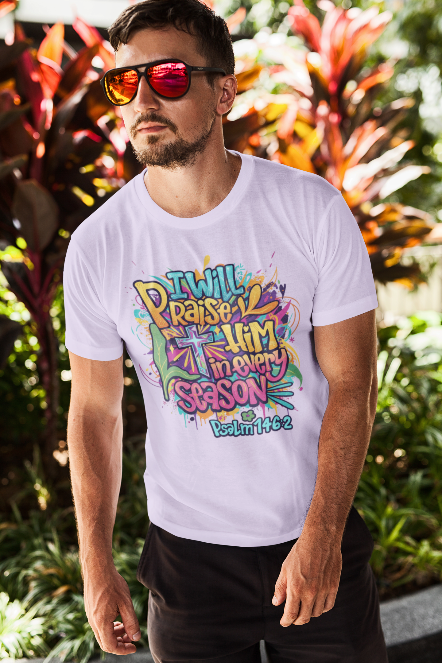 I Will Praise Him in Every Season - Unisex Supima T-Shirt