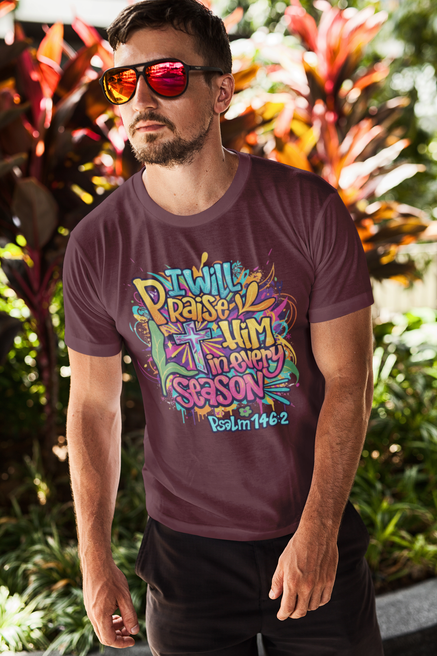 I Will Praise Him in Every Season - Unisex Supima T-Shirt