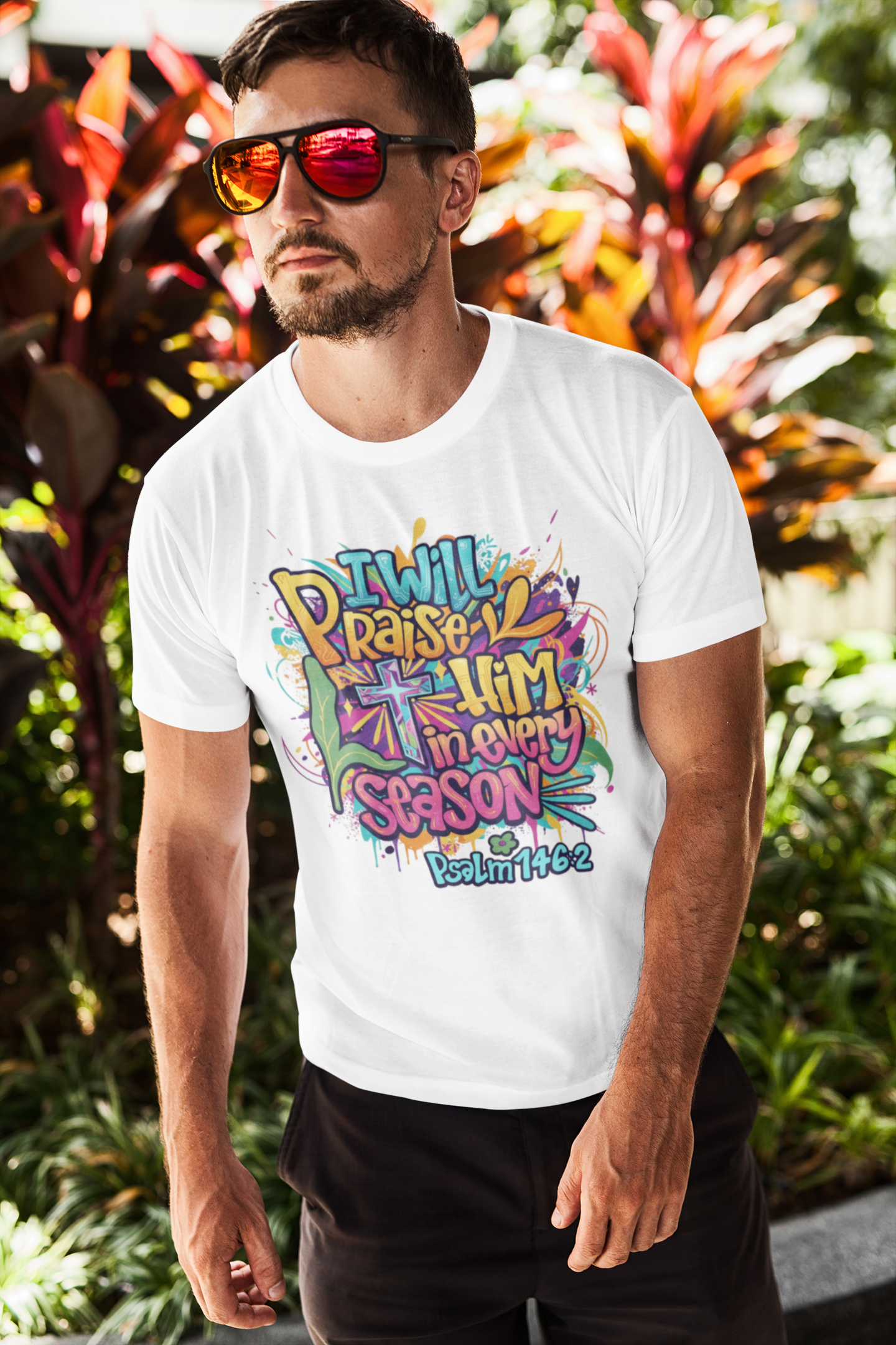 I Will Praise Him in Every Season - Unisex Supima T-Shirt