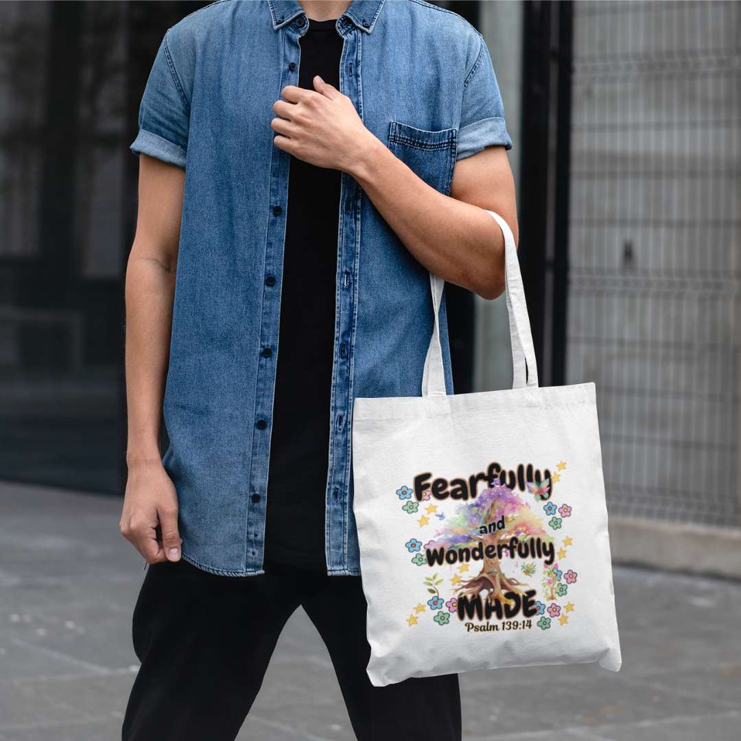 Fearfully & Wonderfully Made - Essential Signature Tote Bag (with Zipper)