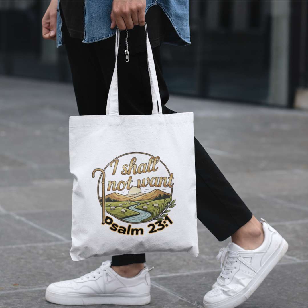 I Shall Not Want - Essential Signature Tote Bag (with Zipper)