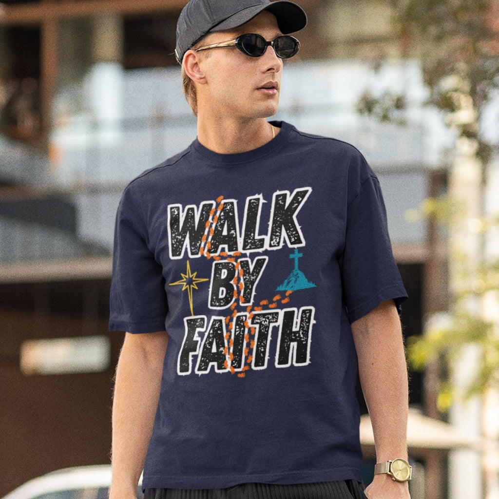 Walk by Faith - Unisex Oversized Classic T-Shirt