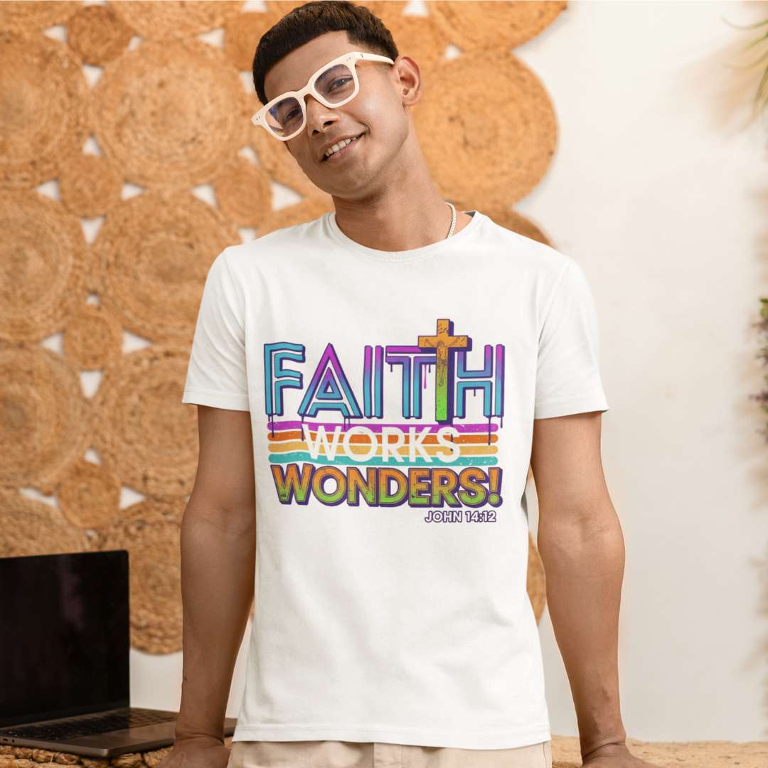 Faith Works Wonders - Unisex Supima T-Shirt