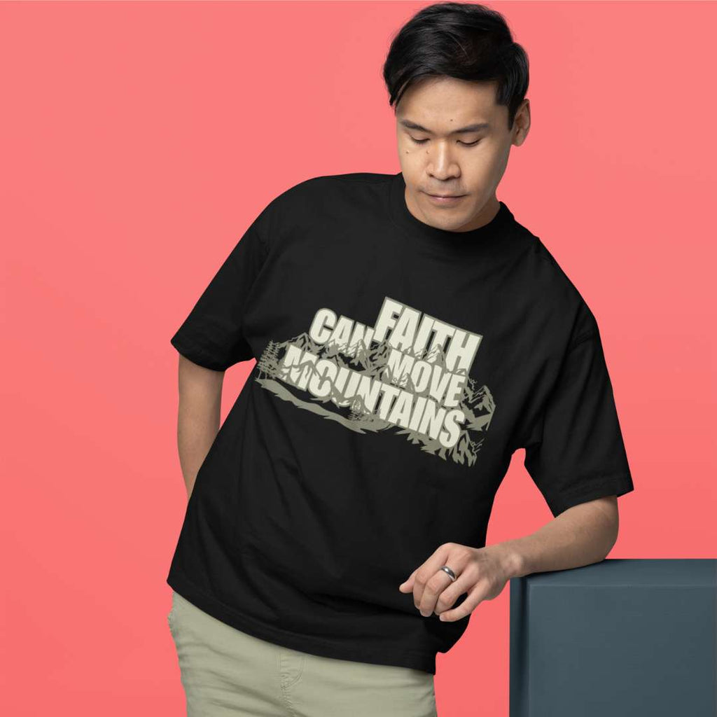 Faith Moves Mountains - Unisex Oversized Classic T-Shirt