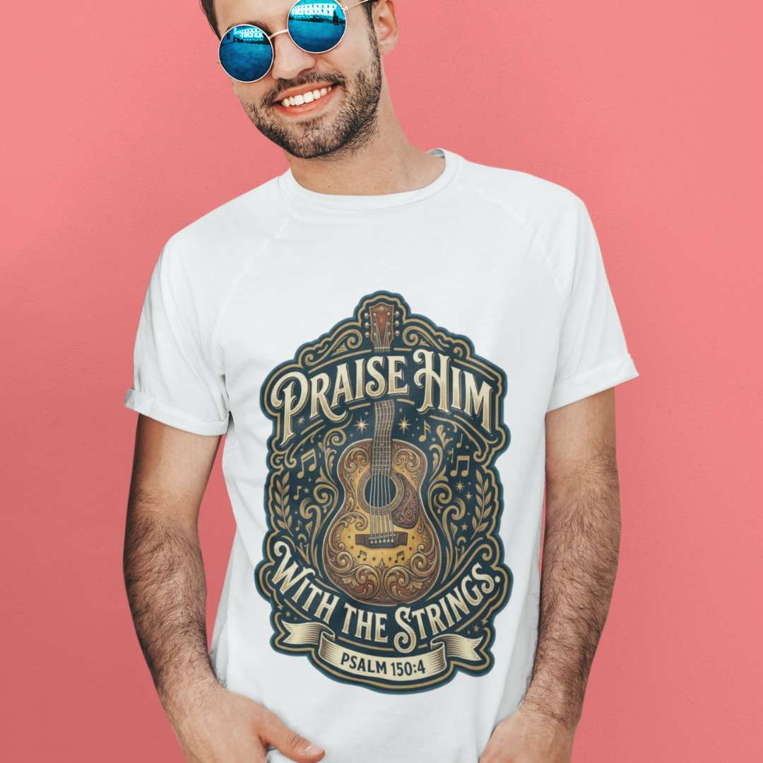 Praise Him With the Strings - Unisex Supima T-Shirt