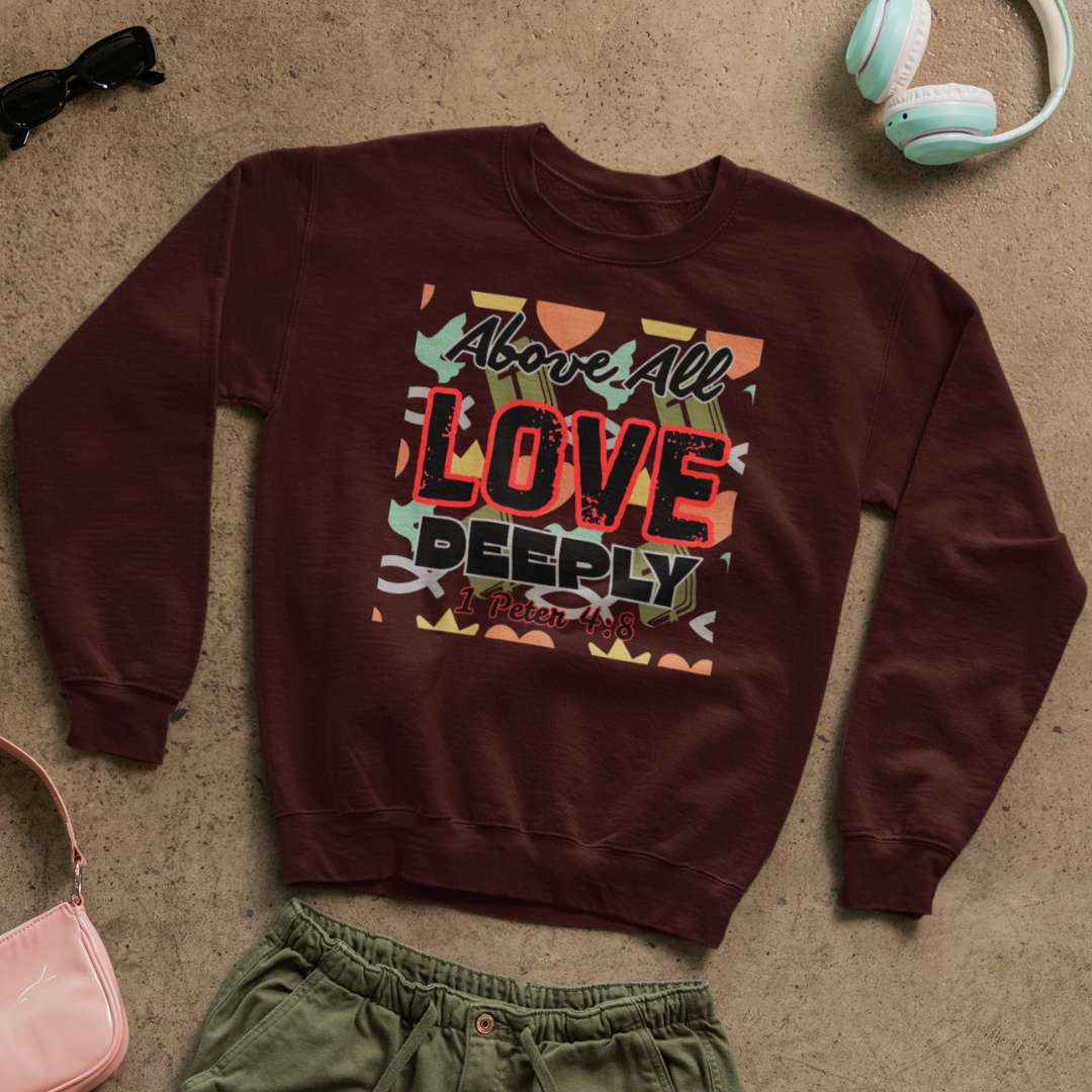 Above All Love Deeply - Unisex Sweatshirt