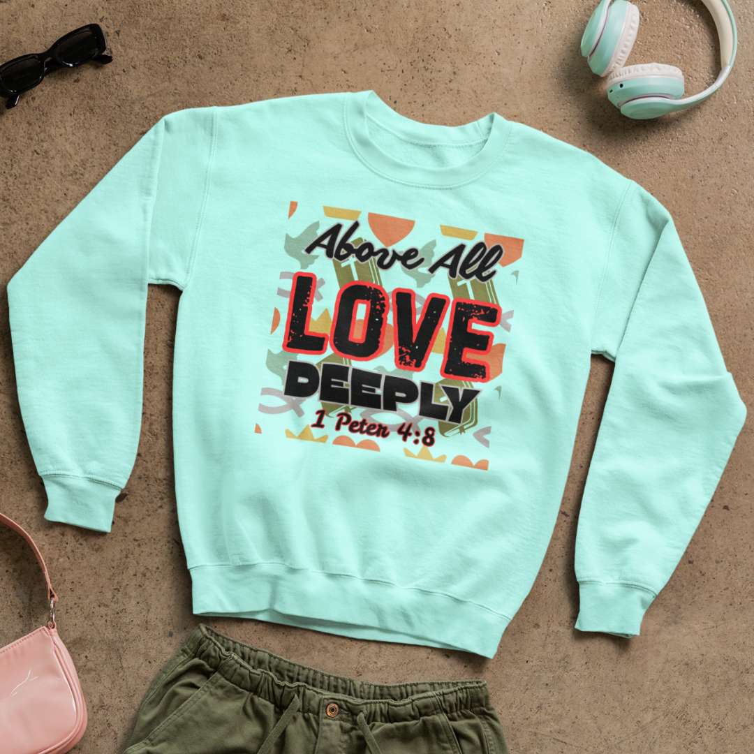 Above All Love Deeply - Unisex Sweatshirt