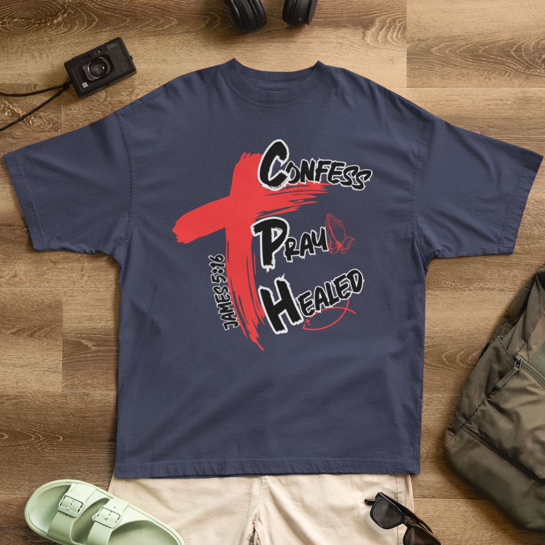 Confess Pray (be)Healed - Unisex Oversized Classic T-Shirt