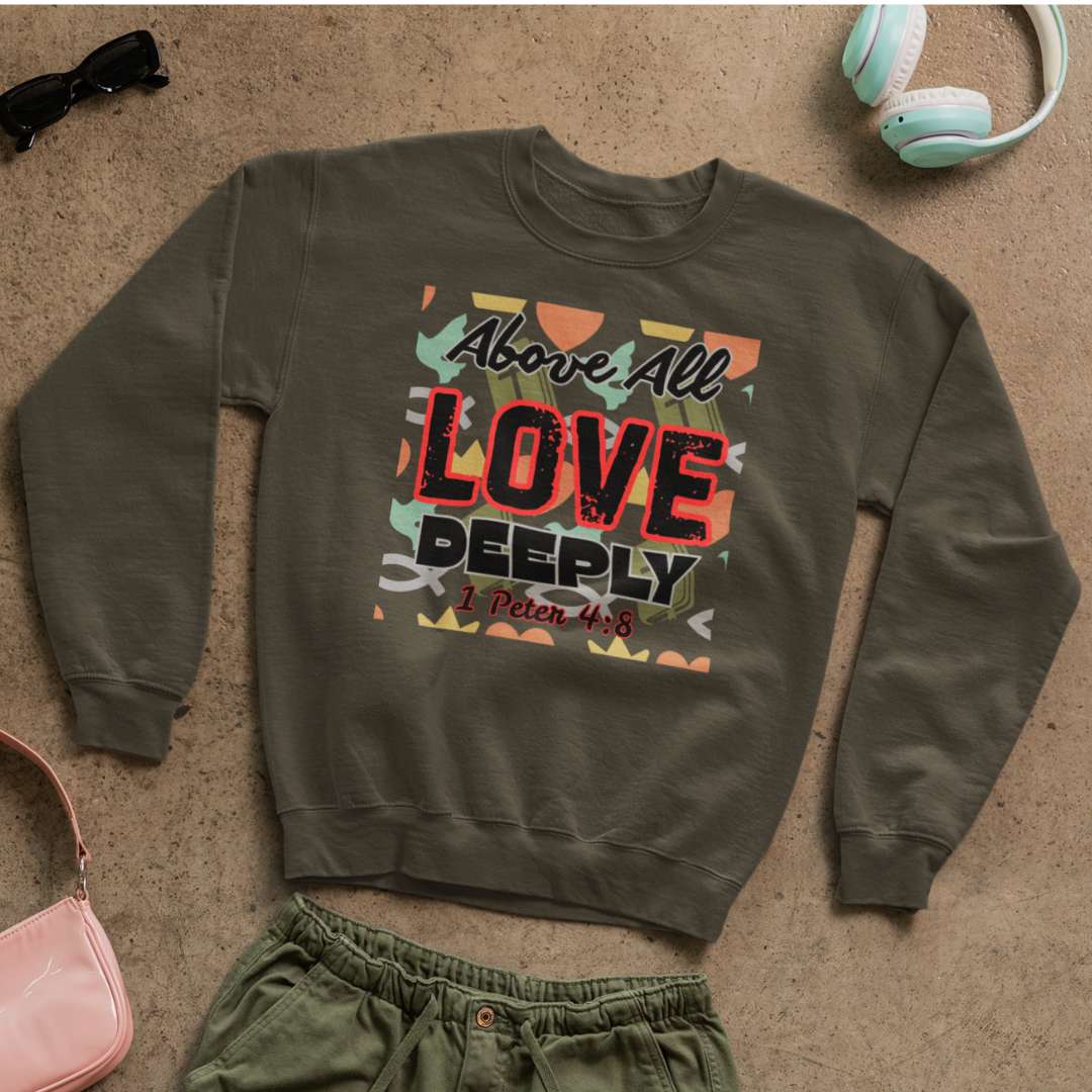 Above All Love Deeply - Unisex Sweatshirt