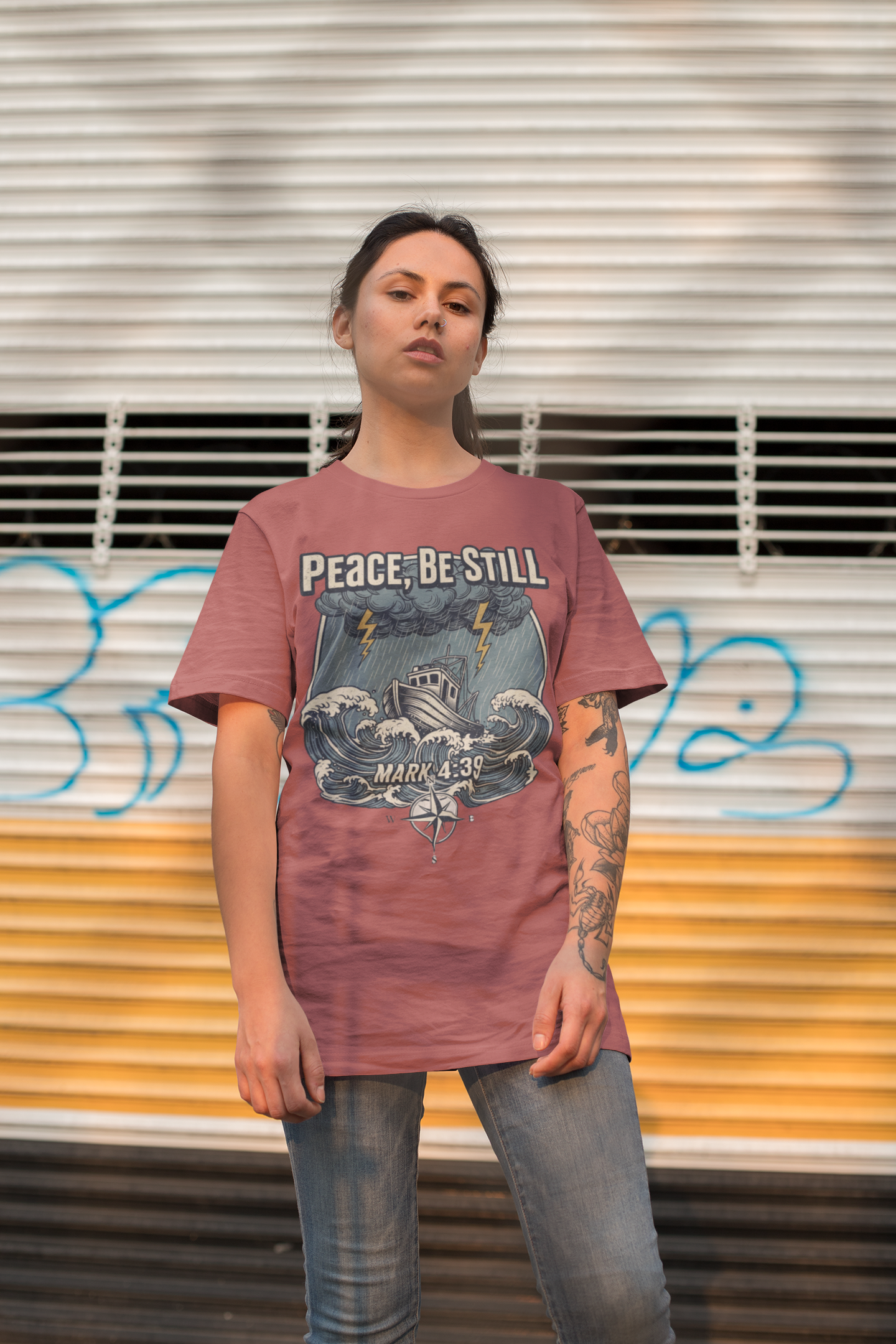 Peace Be Still - D2 - Unisex Oversized Classic T-Shirt
