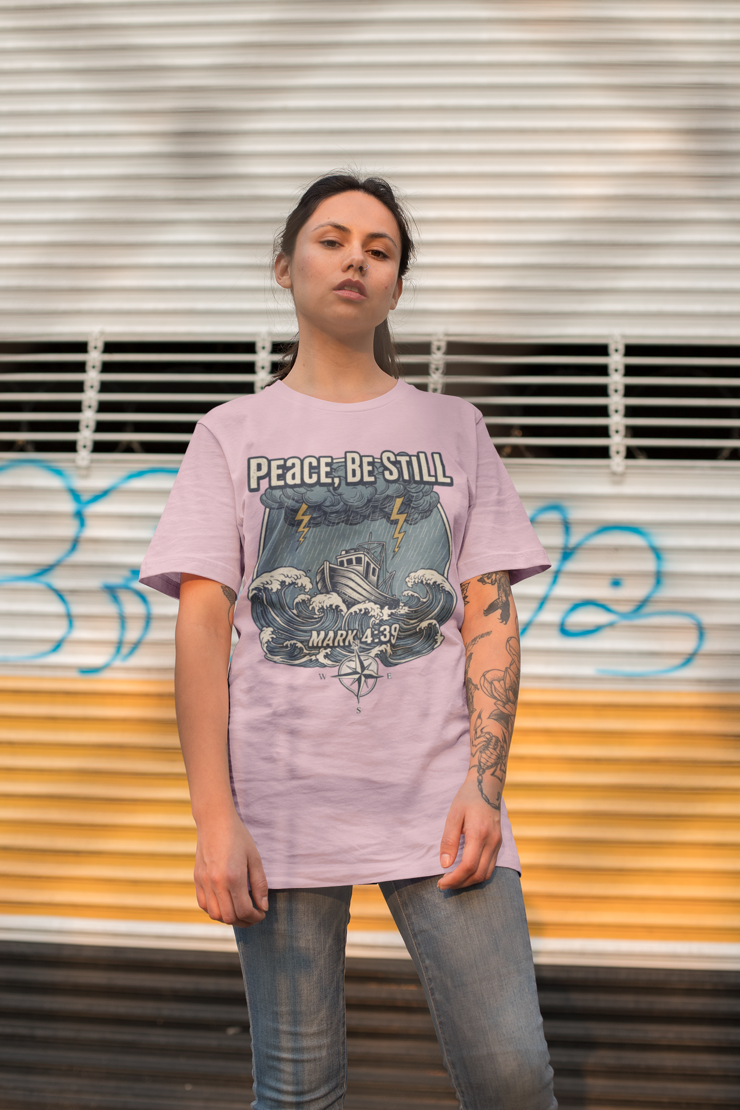 Peace Be Still - D2 - Unisex Oversized Classic T-Shirt